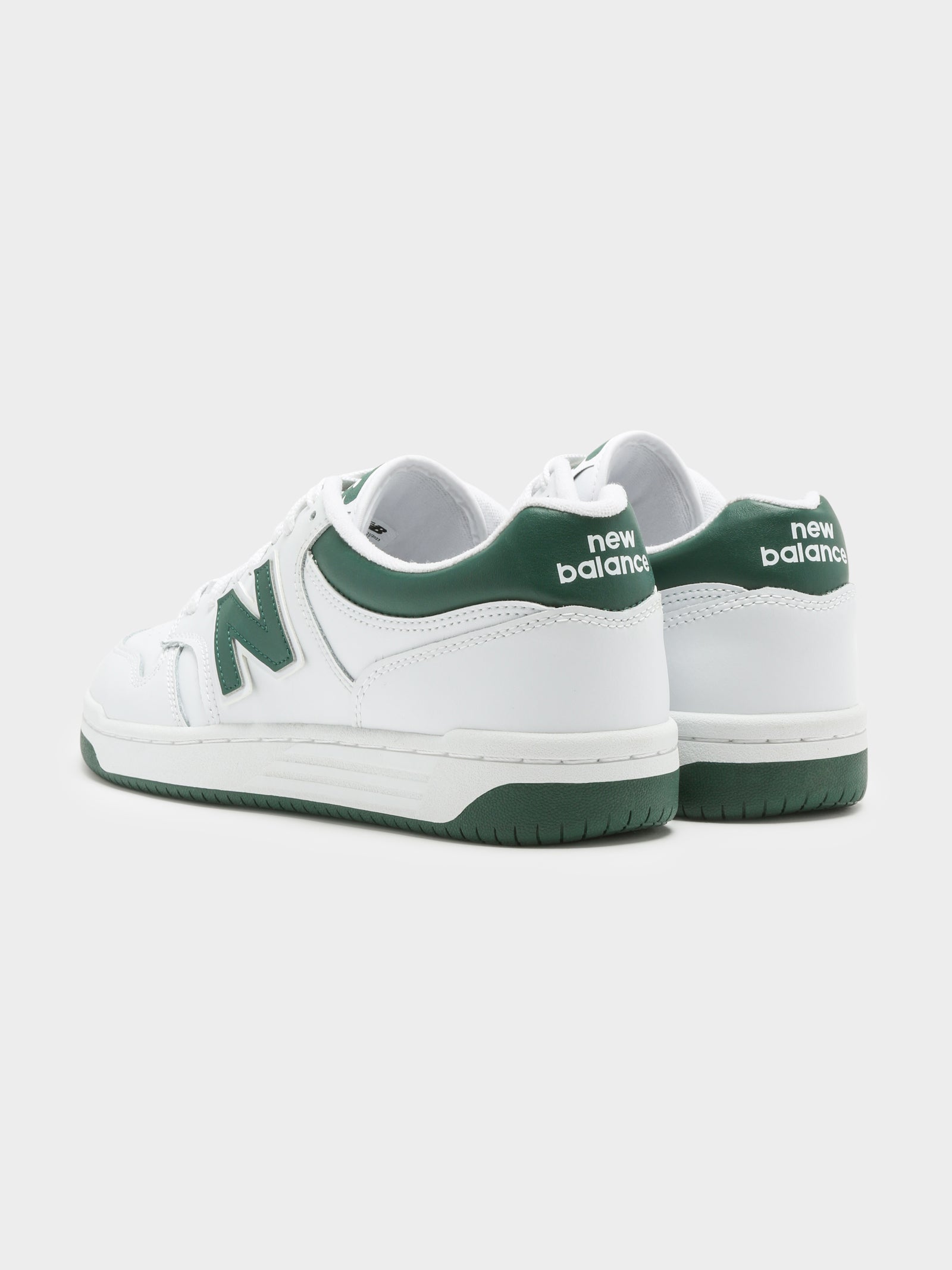 Unisex BB 480 Sneakers in White & Green