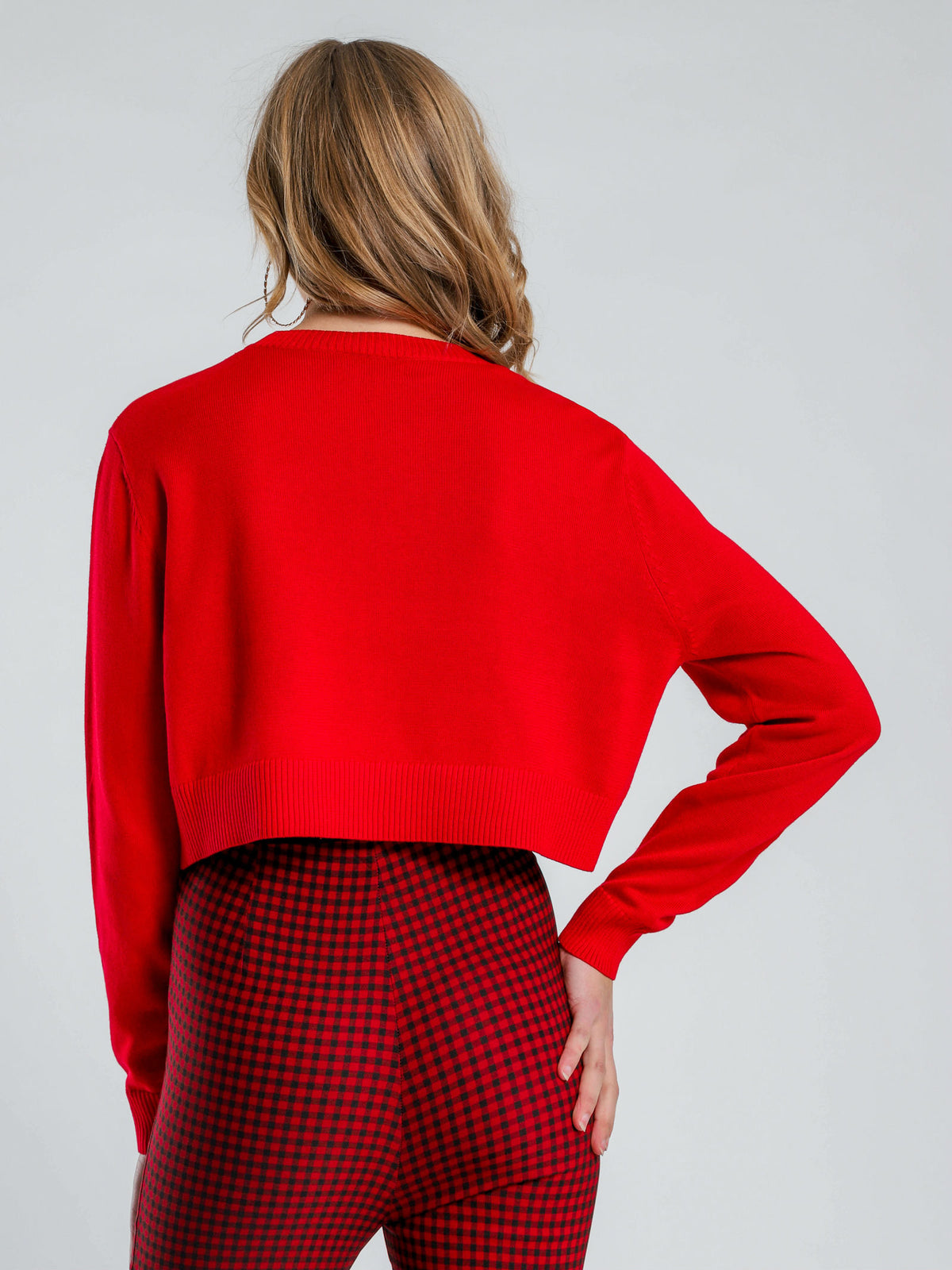Lonely Hearts Knit Jumper in Red