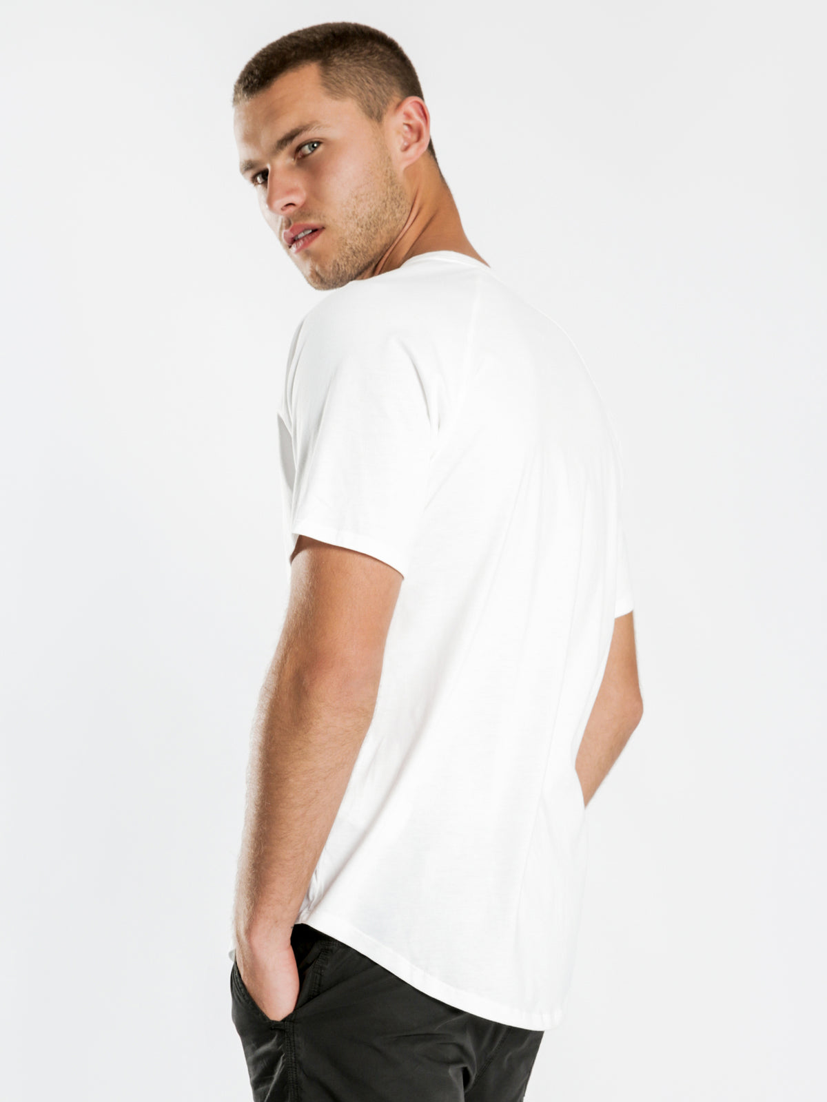 NSW Short Sleeve T-Shirt in White &amp; Blue