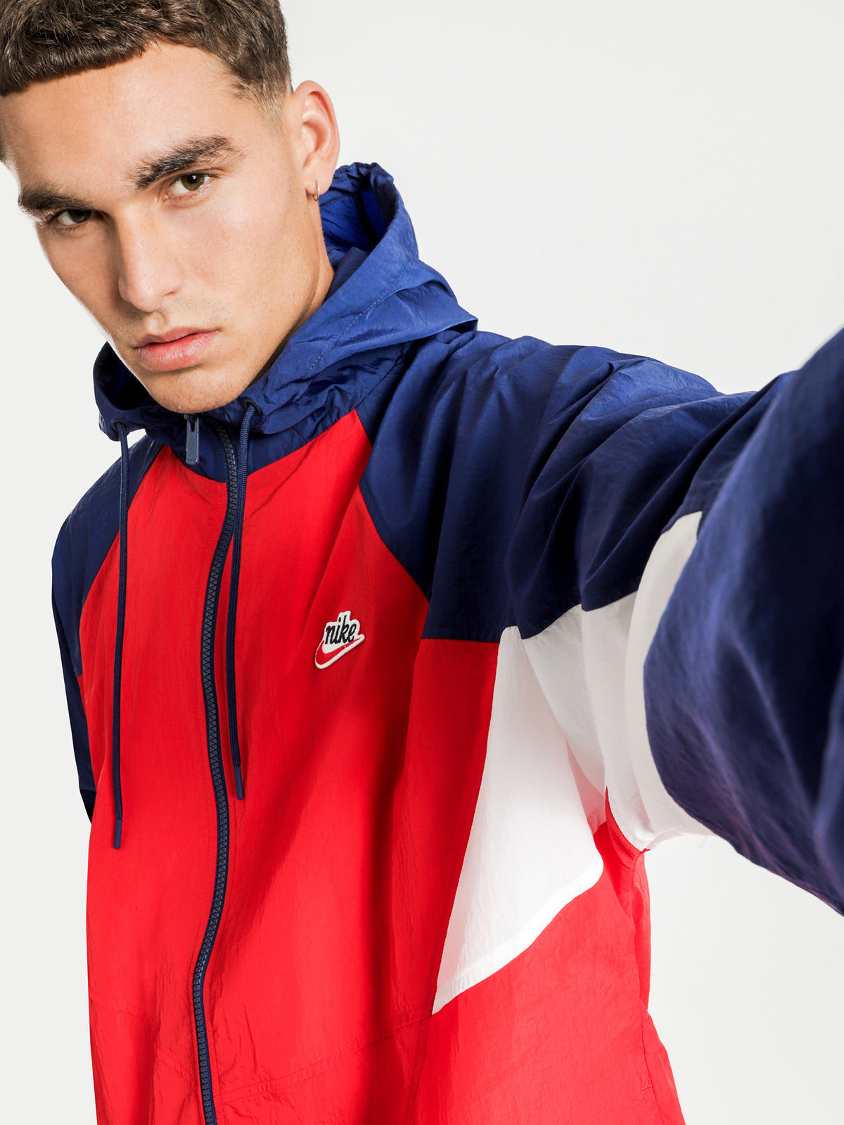 Signature Heritage Windrunner Jacket in Red Blue &amp; White