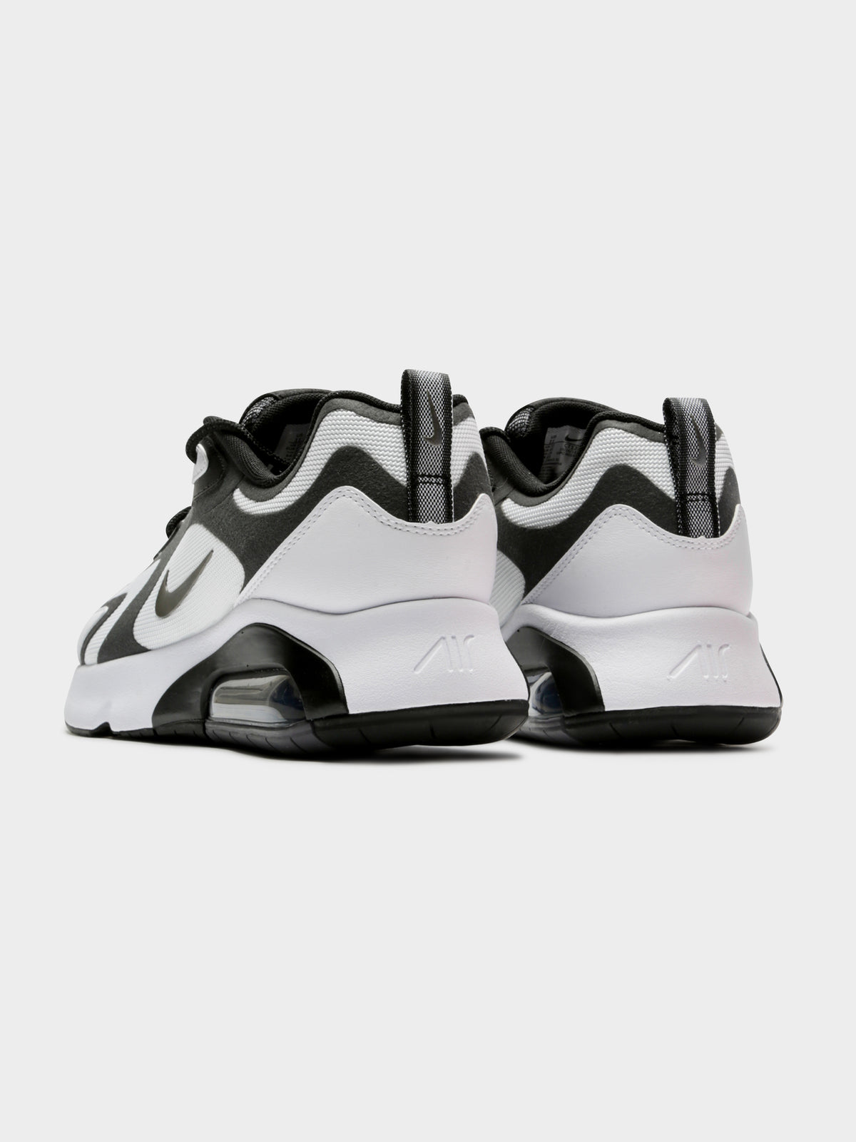 Mens Air Max 200 Sneakers in White &amp; Smoke Grey