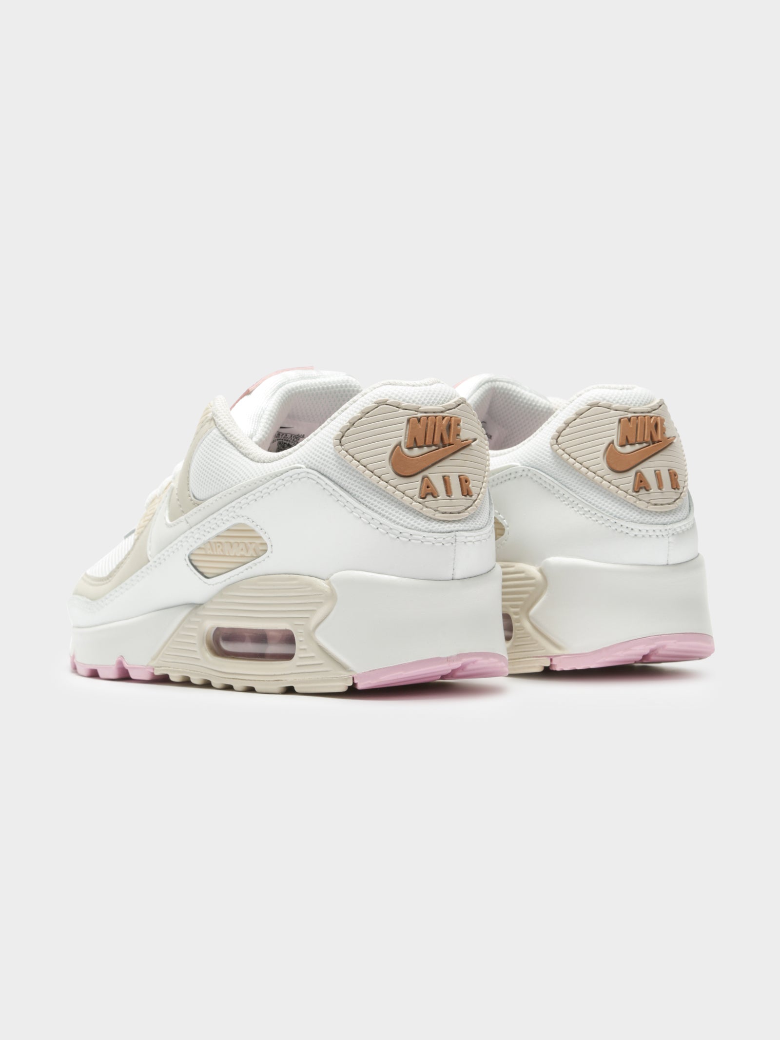 Air Max 90 Sneakers in White & Pink