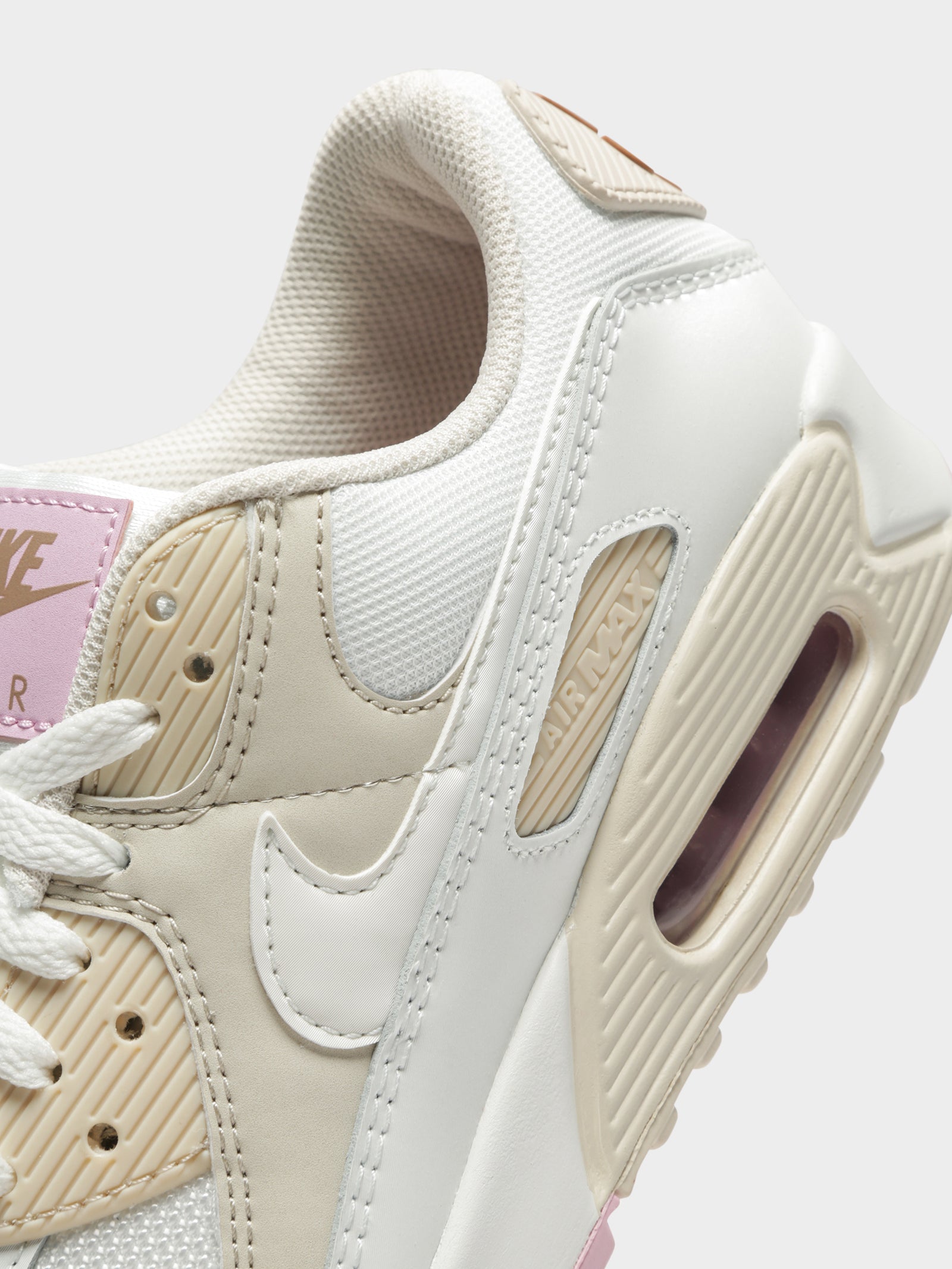Air Max 90 Sneakers in White & Pink