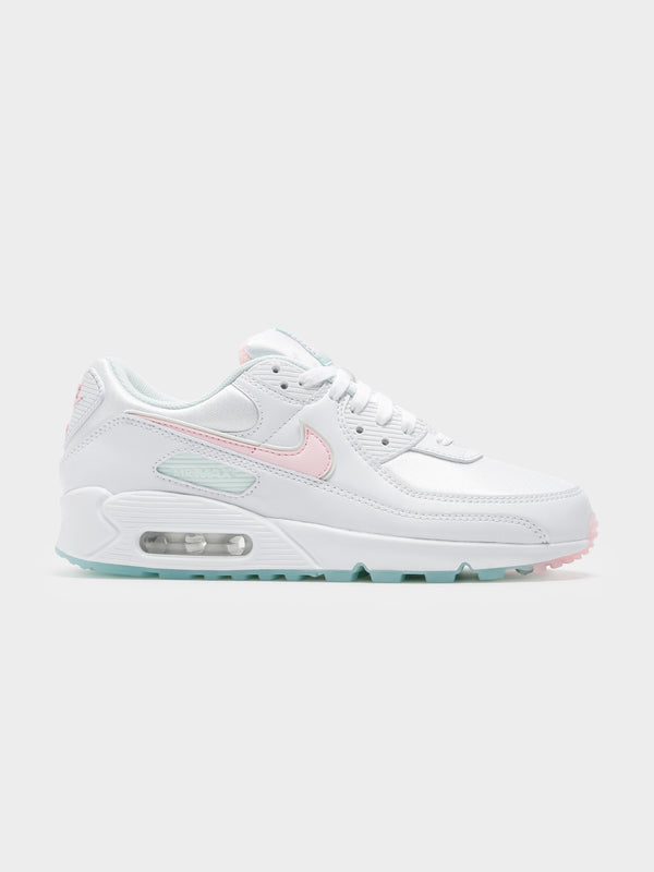 womens white and pink air max