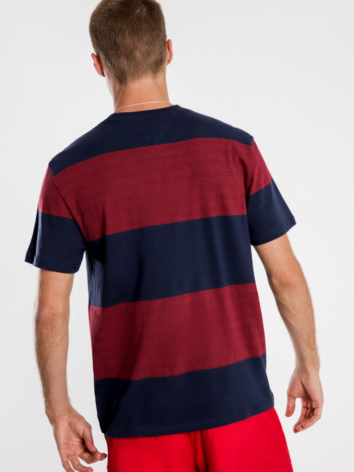 Bold Stripe T-Shirt in Burgundy