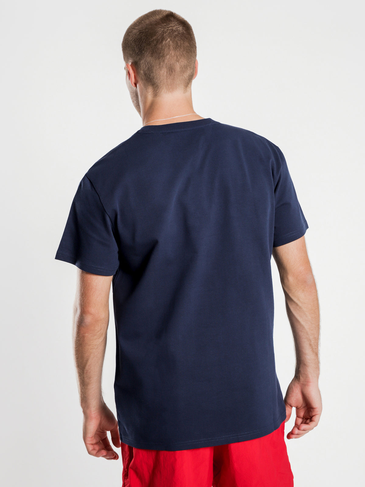 Chest Corp Logo T-Shirt in Navy