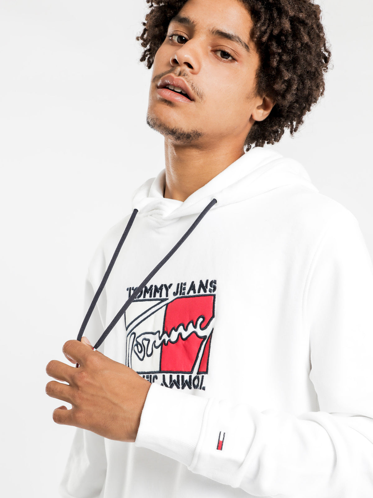 Essential Graphic Hoodie in White