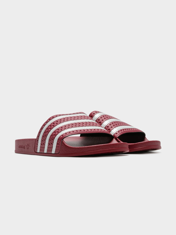 adilette burgundy offwhite