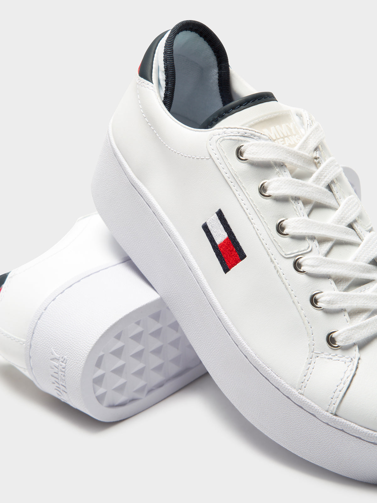 Womens Flatform Tommy Jeans Sneakers in White