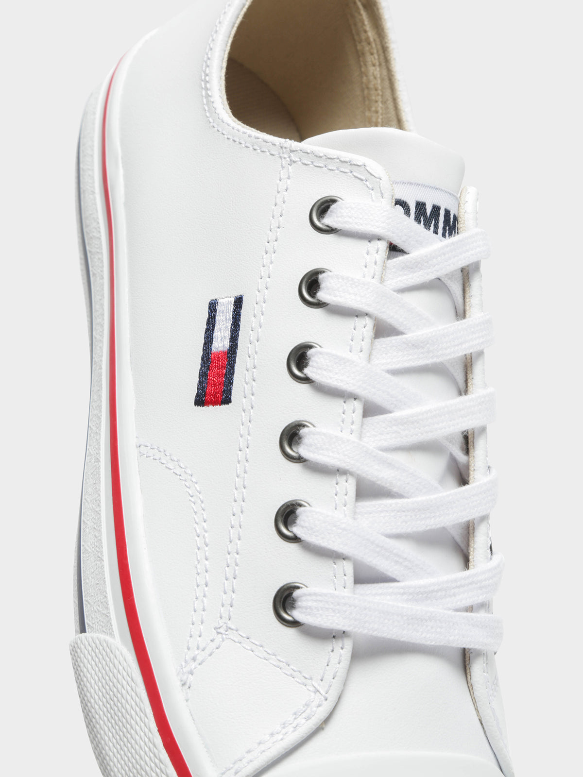 Womens Leather City Sneakers in White