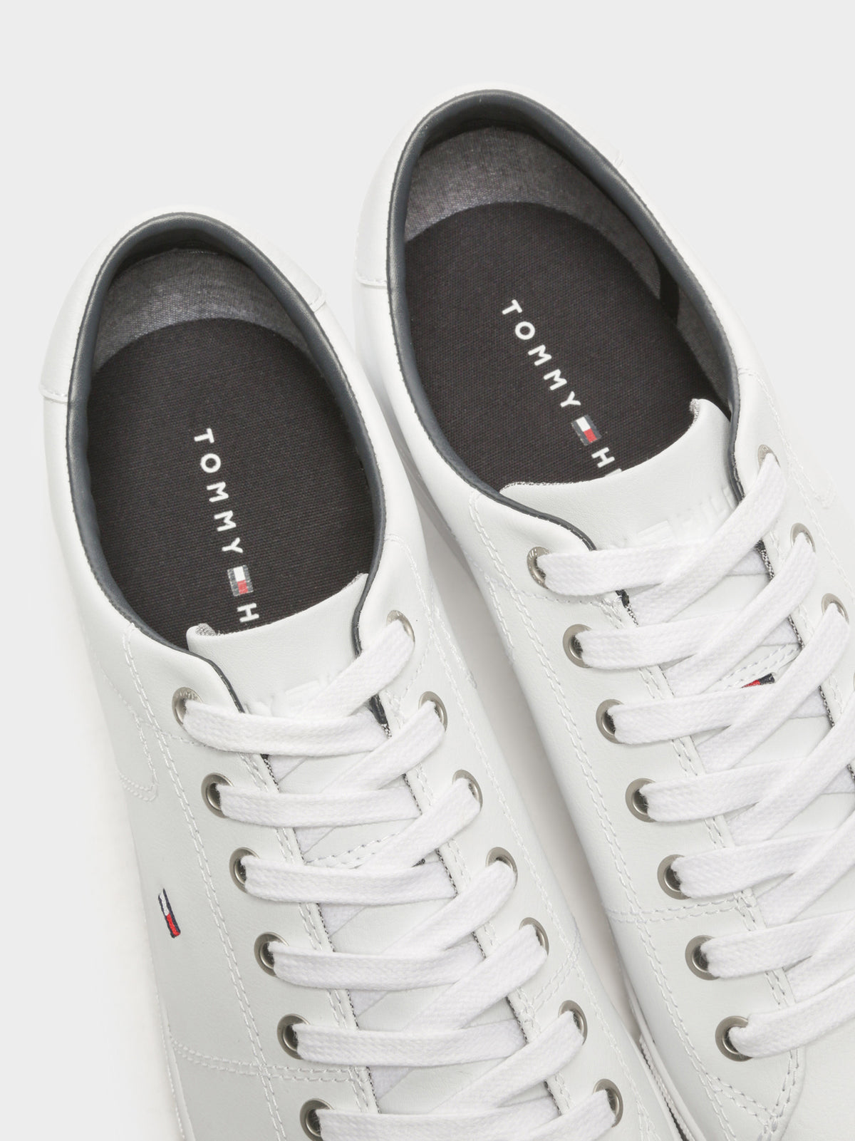 Mens Essential Sneaker in White Leather