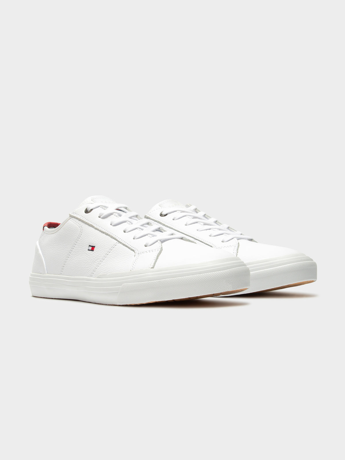 Mens Core Corporate Flag Sneakers in White