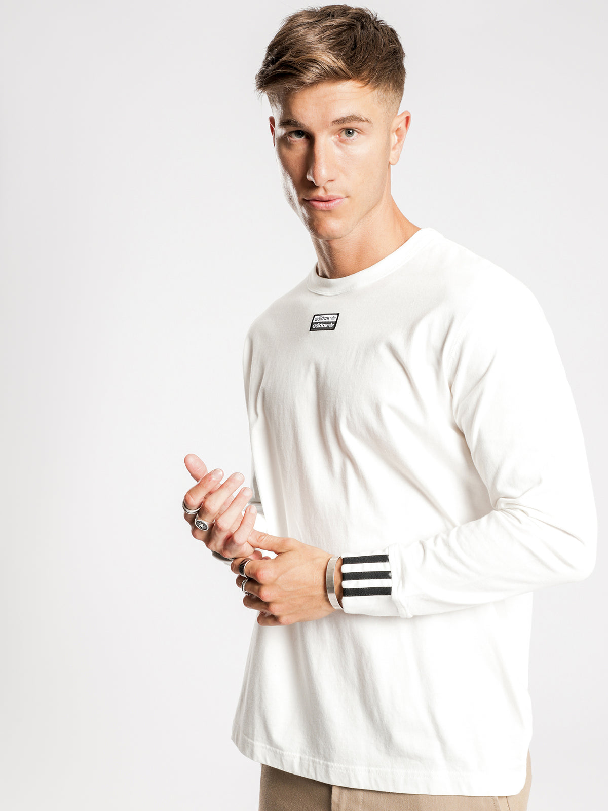 R.Y.V Long Sleeve T-Shirt in White