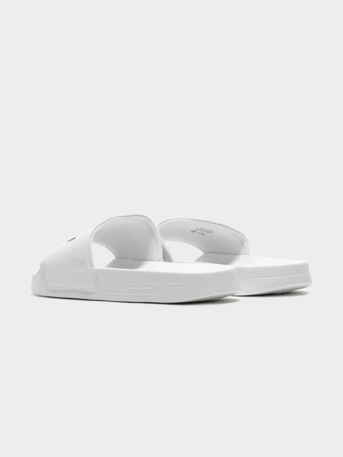 Unisex Adilette Lite Slides in White &amp; Black