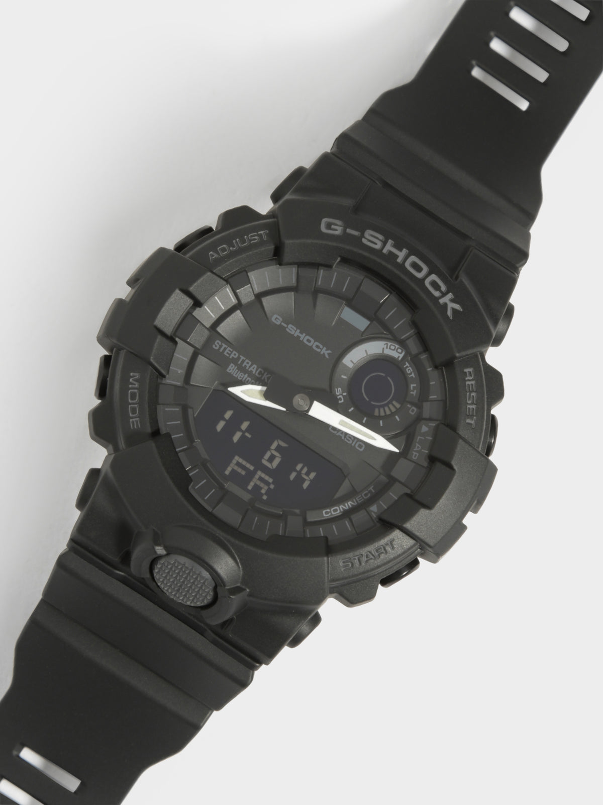 GBA800-1A Bluetooth Step Tracker Watch in Black