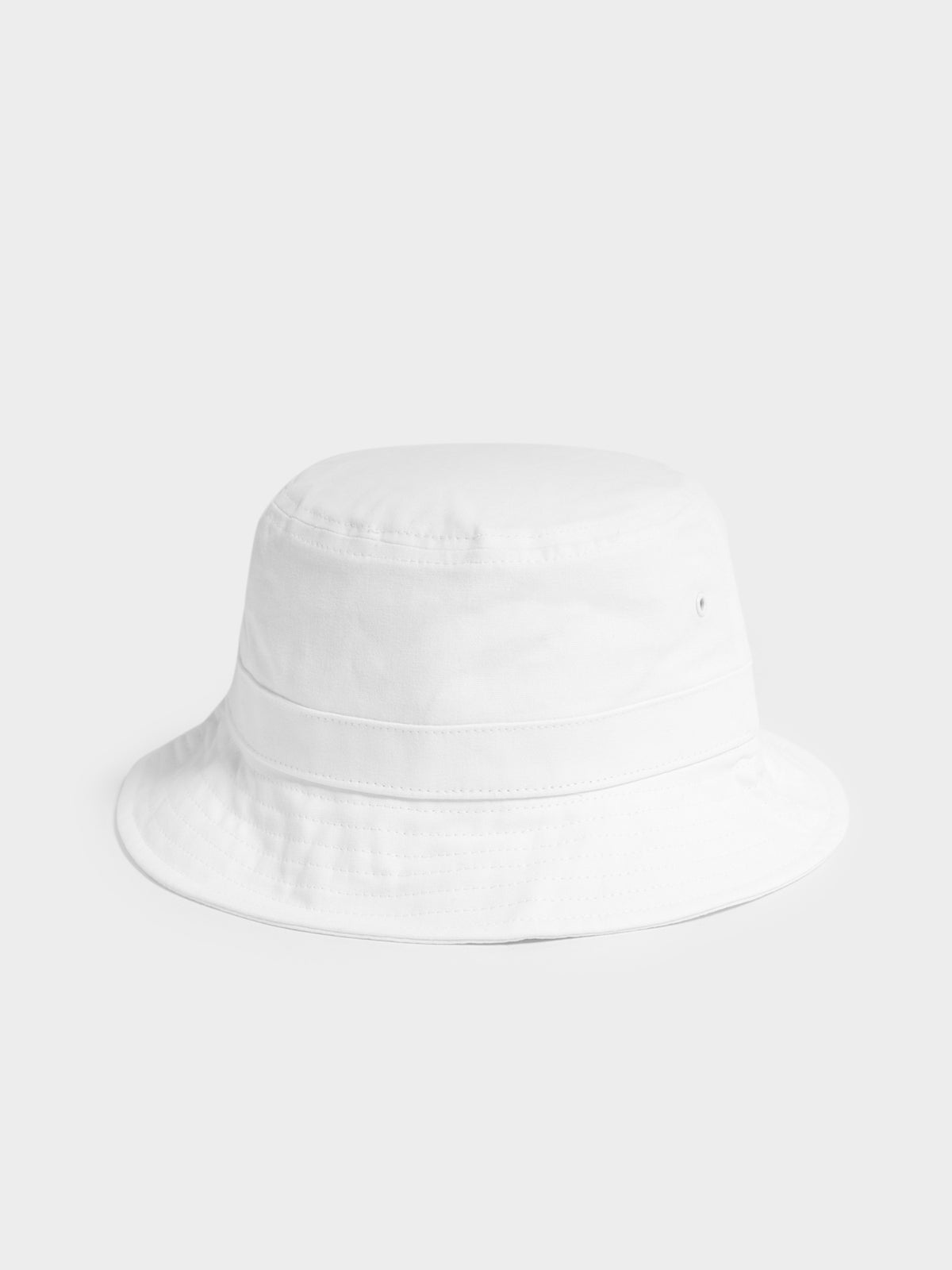 Script Bucket Hat in White &amp; Black