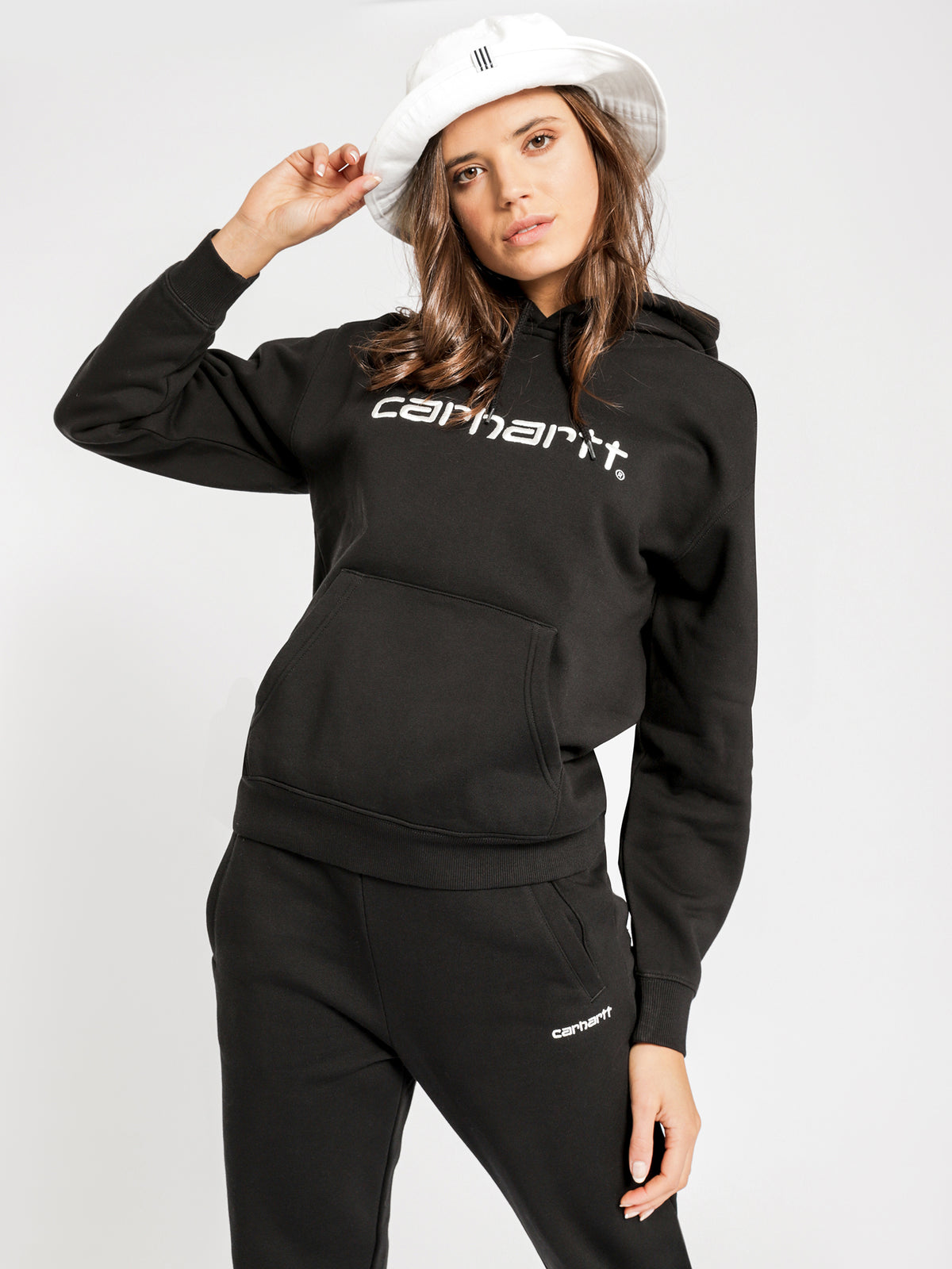 Hooded Carhartt Sweatshirt in Black &amp; White