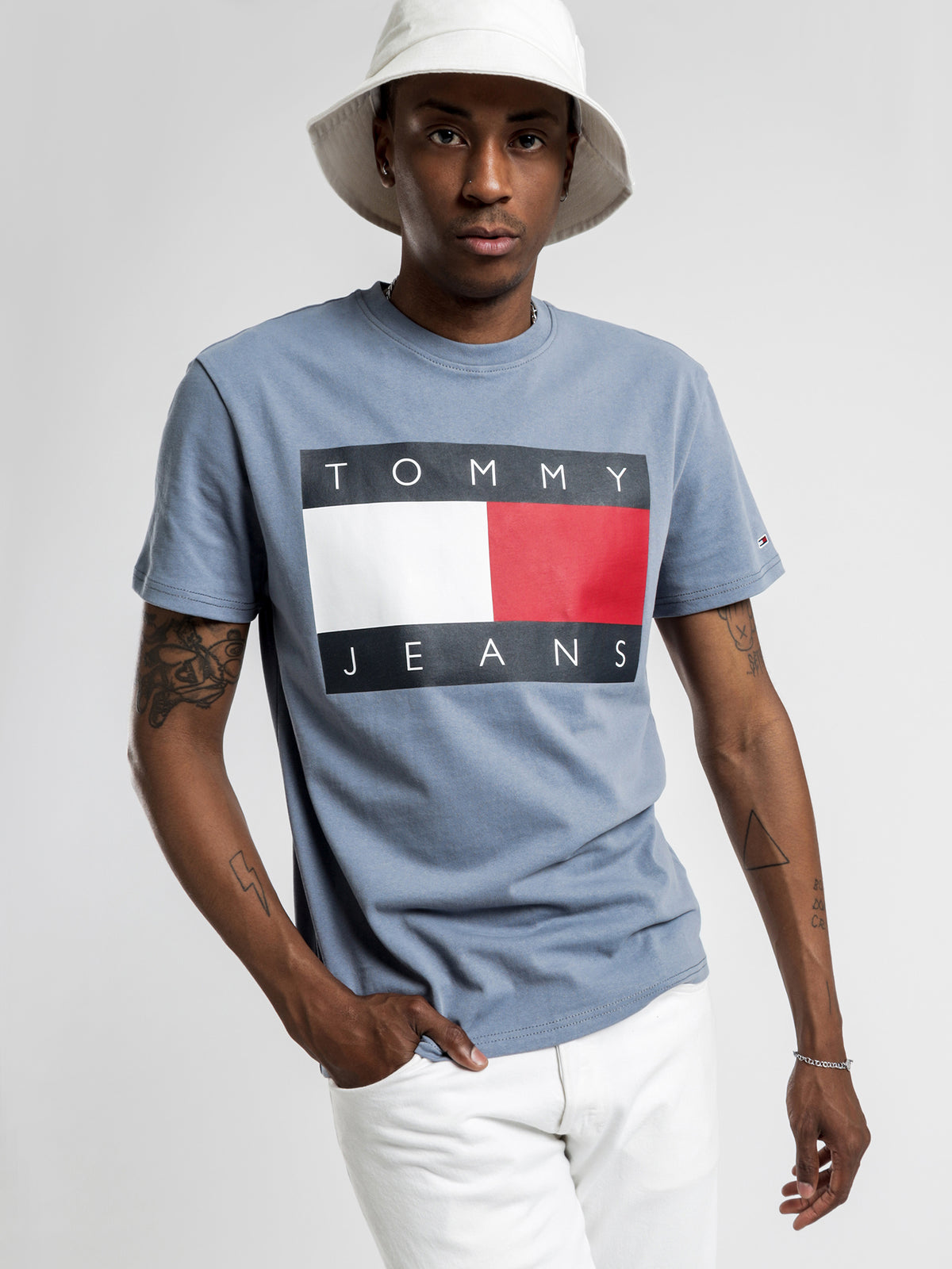 Tommy Flag T-Shirt in Faded Ink