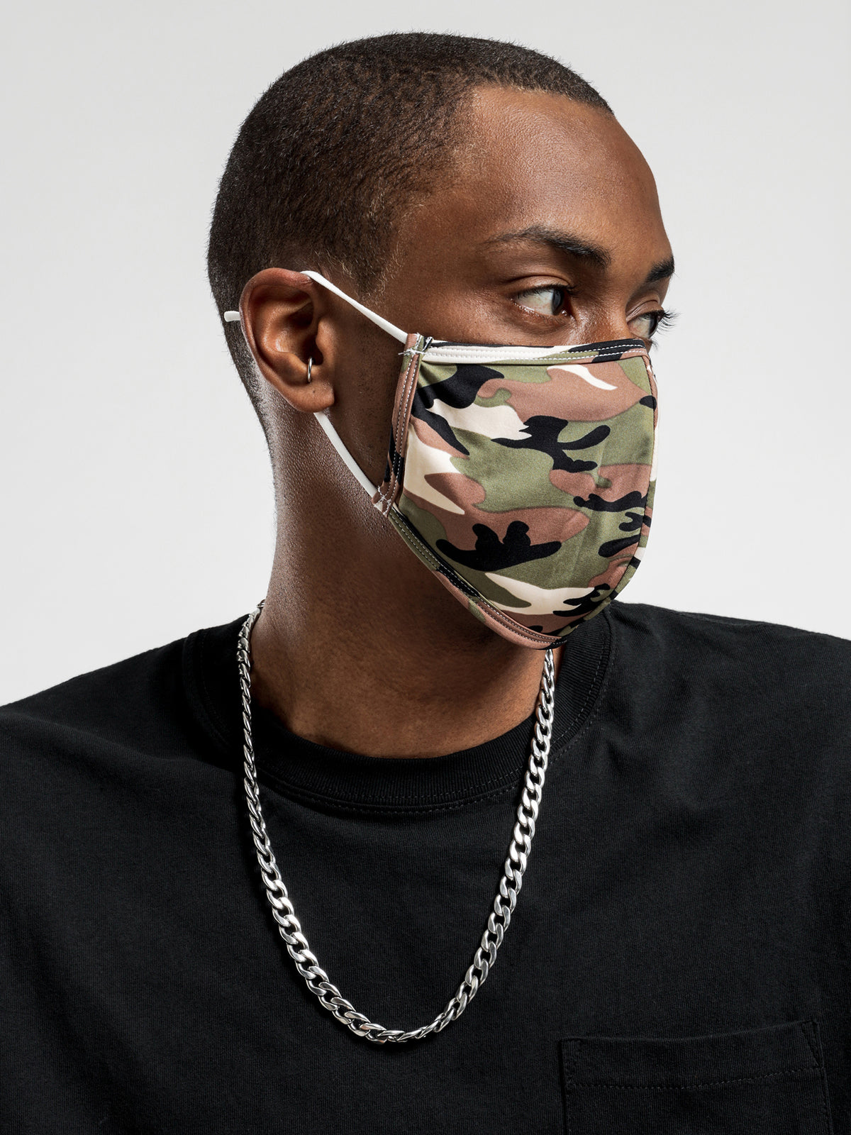Anti Microbial Reusable Face Mask in Green Camouflage