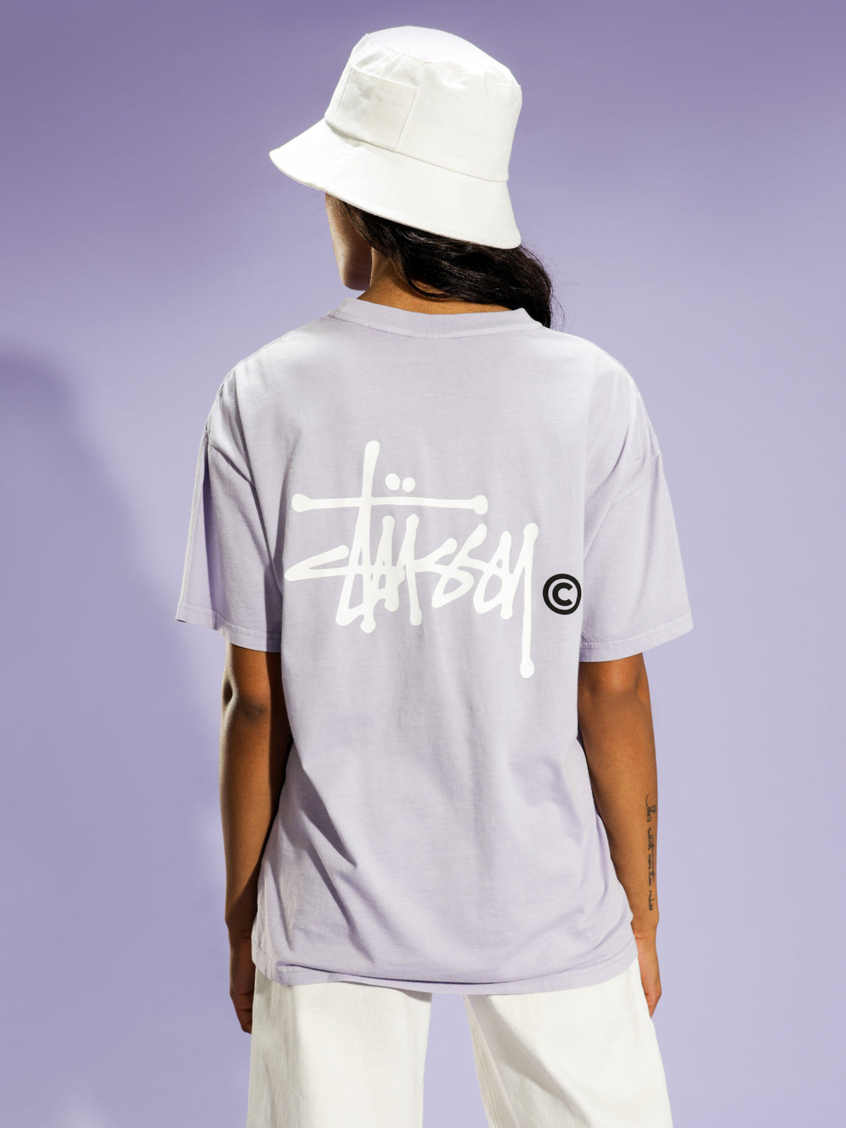 Graffiti Pigment Relaxed T-Shirt in Lilac