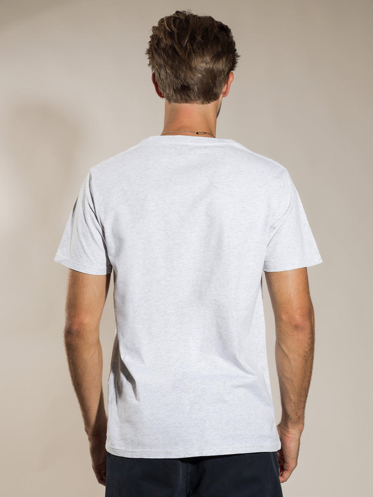 Basic Crew T-Shirt in Snow Marle