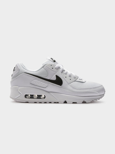 Womens Air Max 90 Sneakers in White & Black