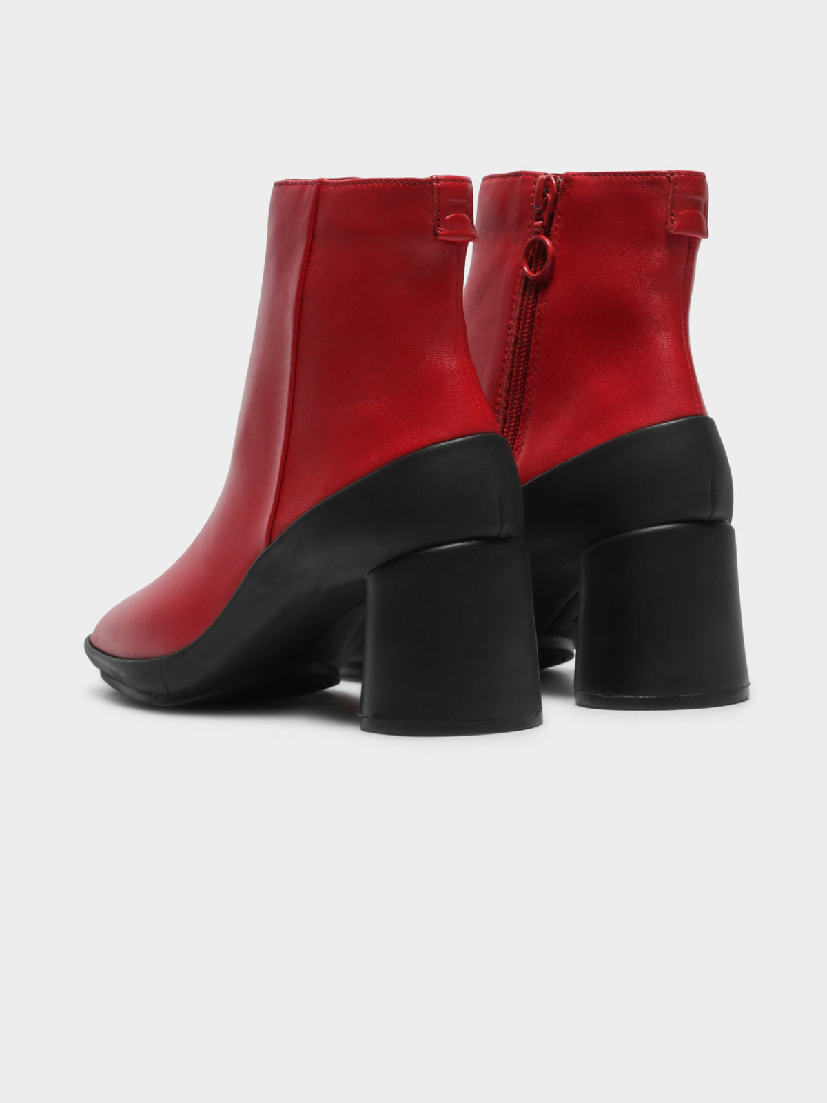 Womens Ankle Boots in Red &amp; Black