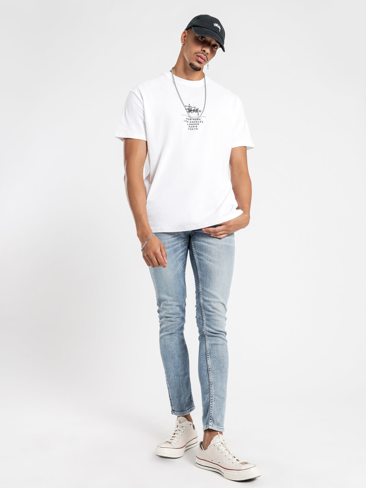 City Stack Short Sleeve T-Shirt in White