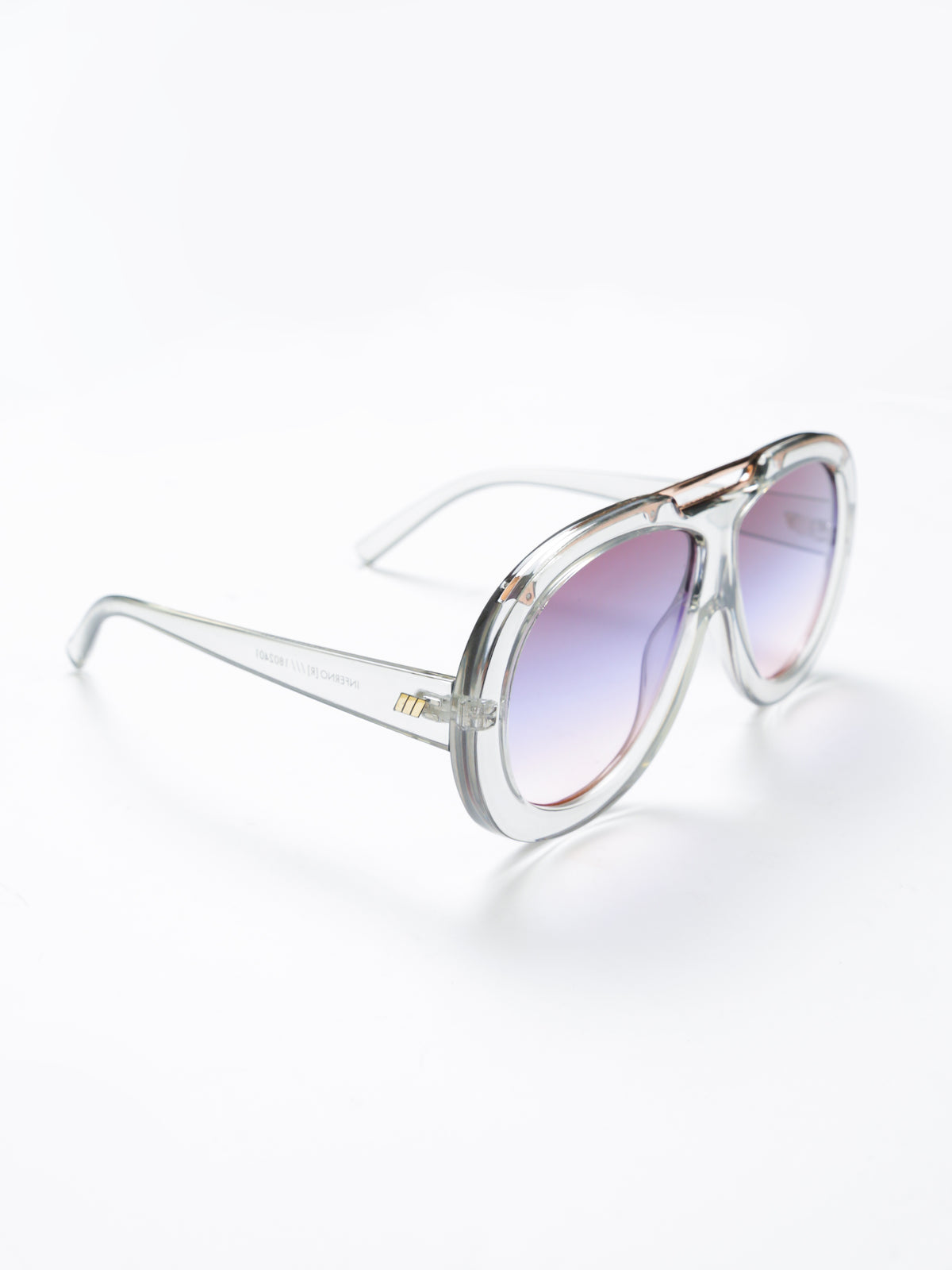 Inferno Sunglasses in Shadow Black with Purple Lens