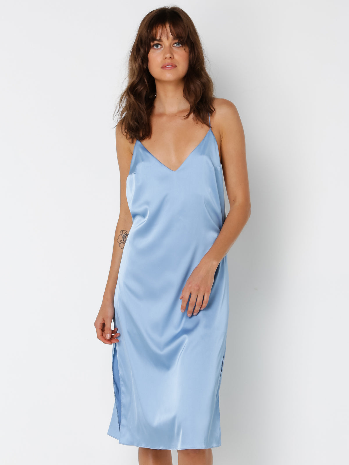 Arianne Slip Dress in Light Blue