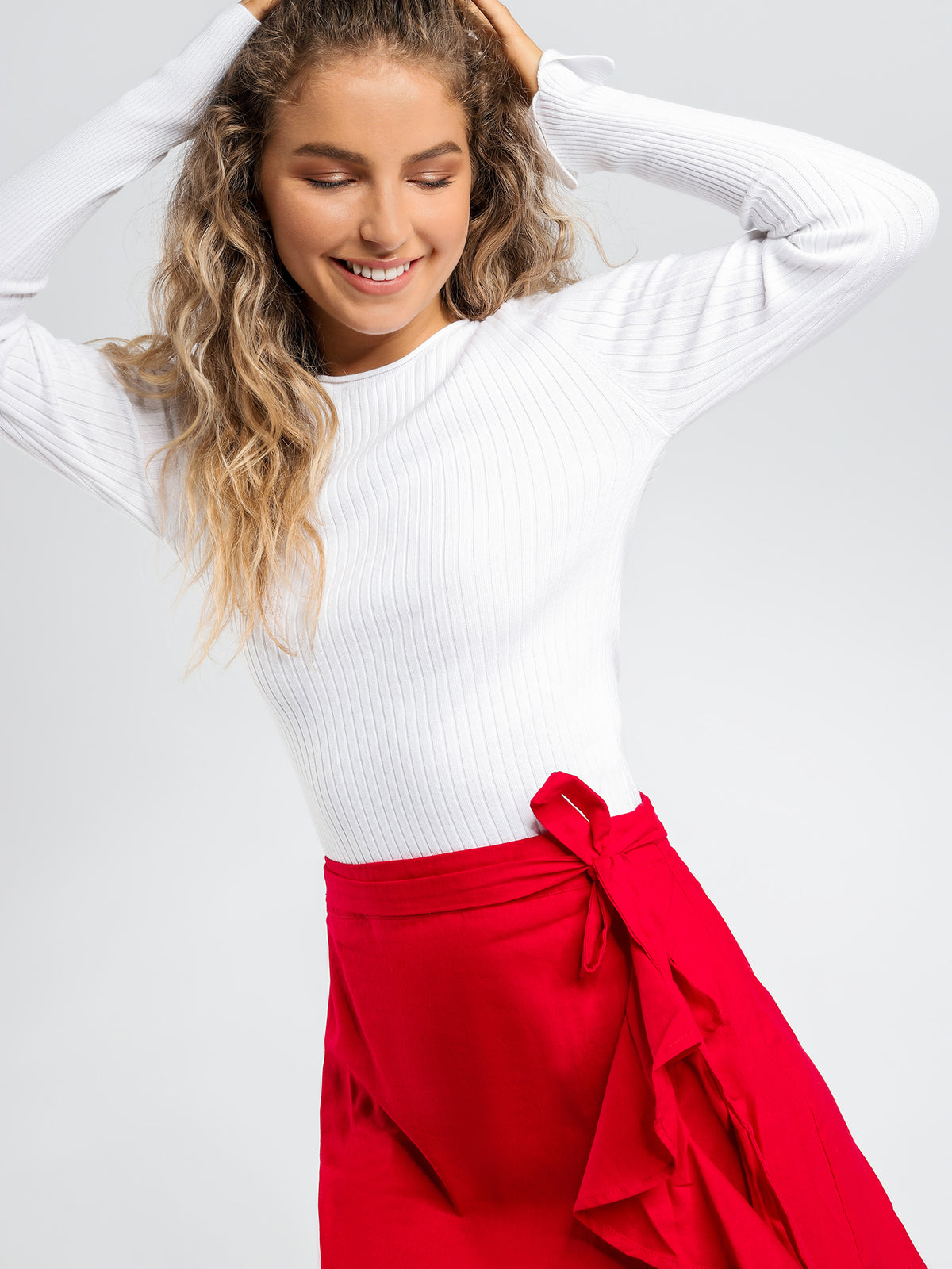 Camille Knit Top in White