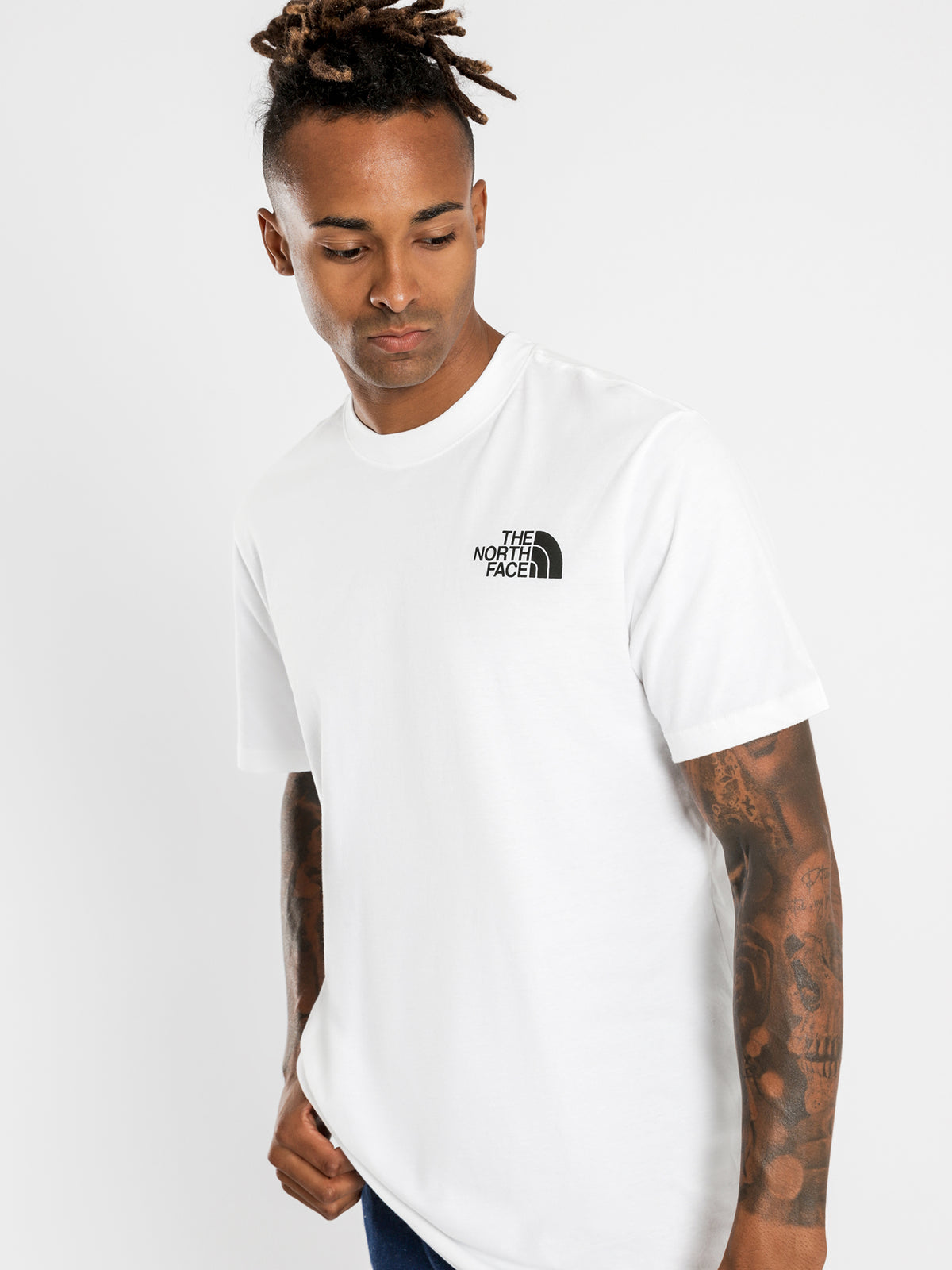 Red Box Short Sleeve T-Shirt in White