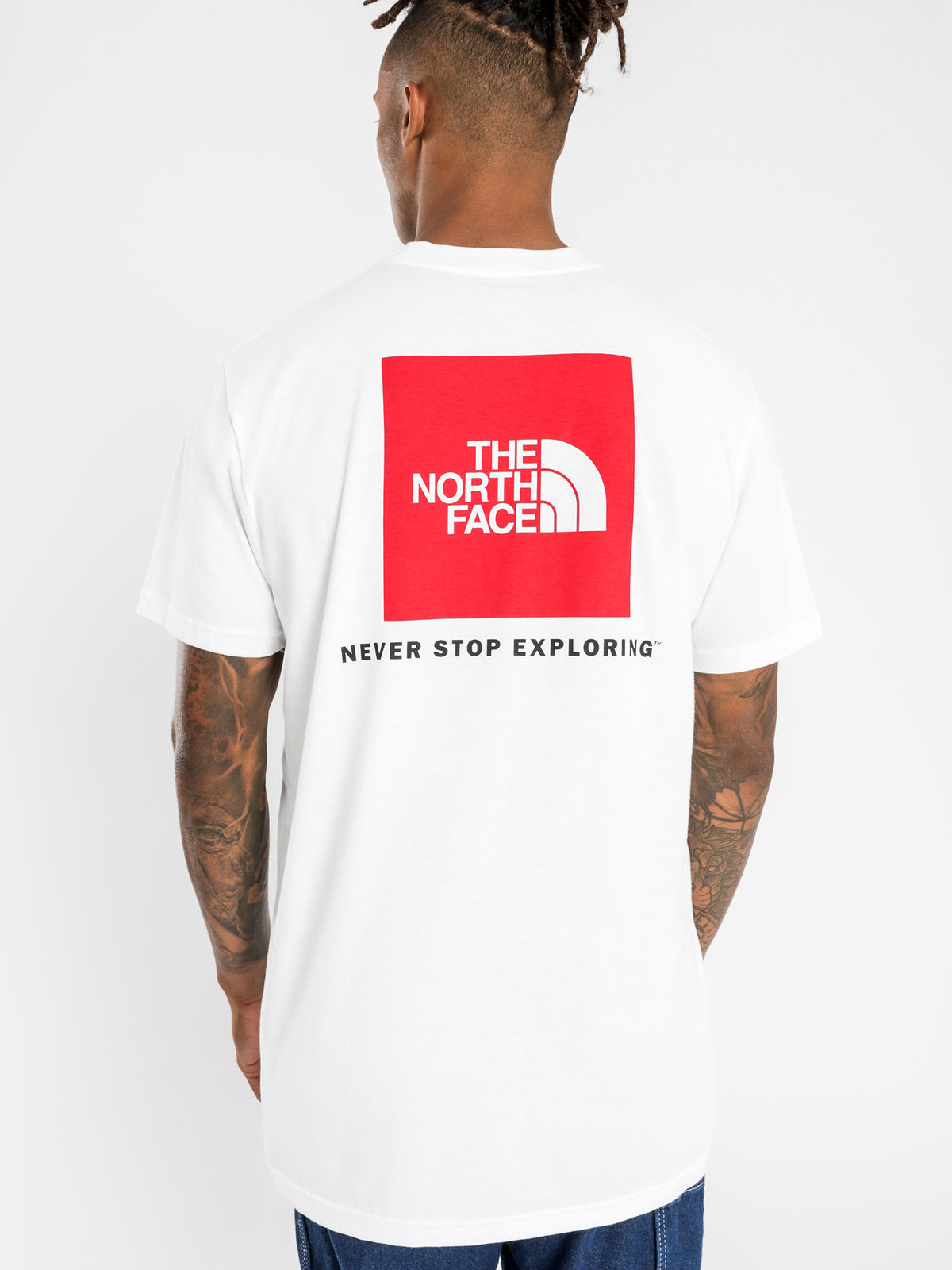 Red Box Short Sleeve T-Shirt in White