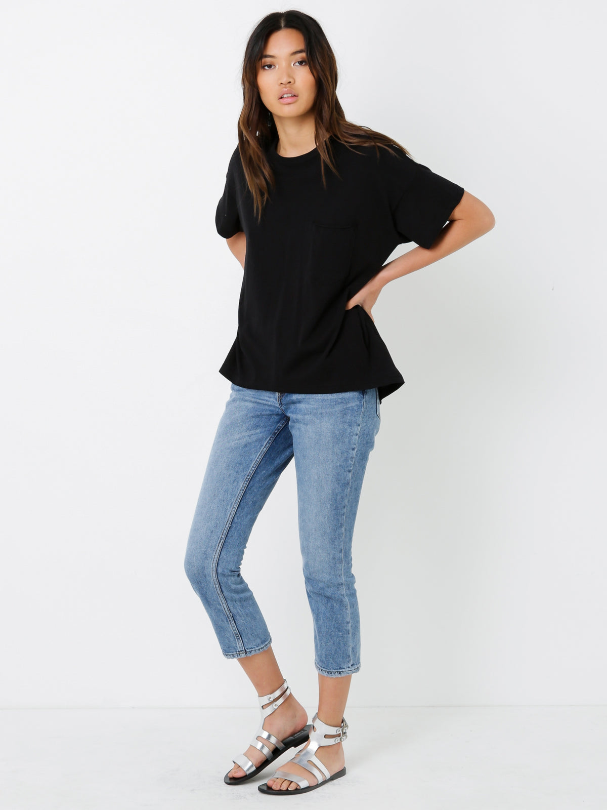 Springfield Cocoon T-Shirt in Black