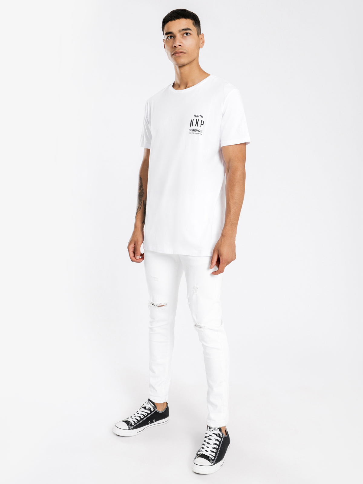 Reflection Cape-Back Tall T-Shirt in White