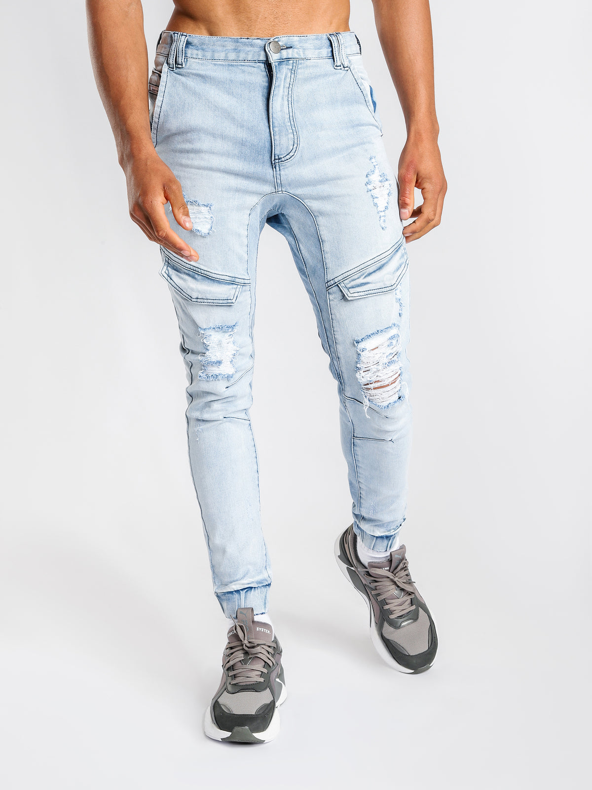 Flight Engineered Jeans in Broken Bleach Denim