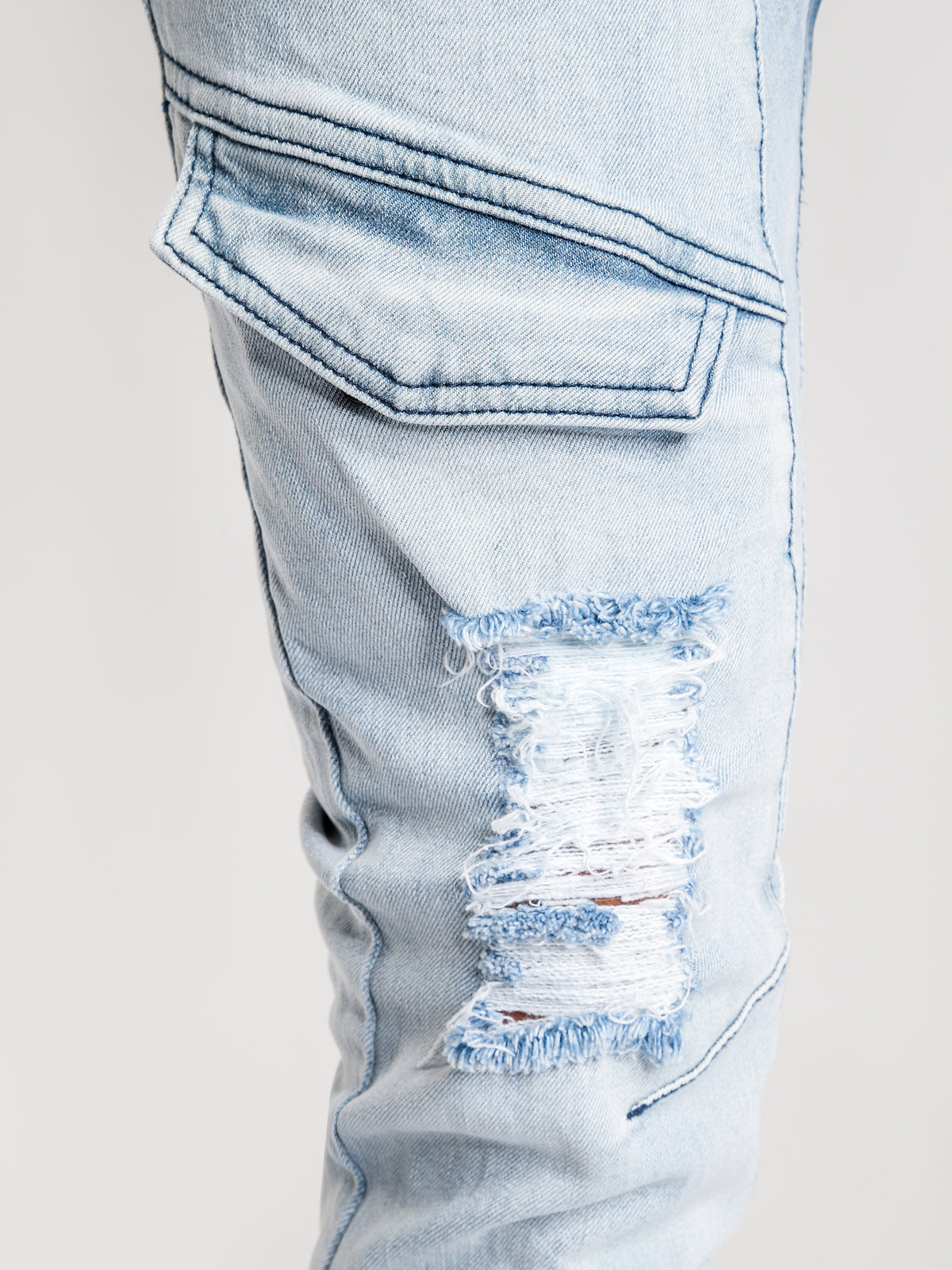 Flight Engineered Jeans in Broken Bleach Denim
