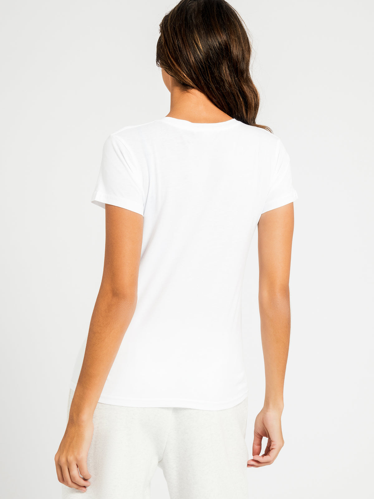 Harper Basic Crew T-Shirt in White