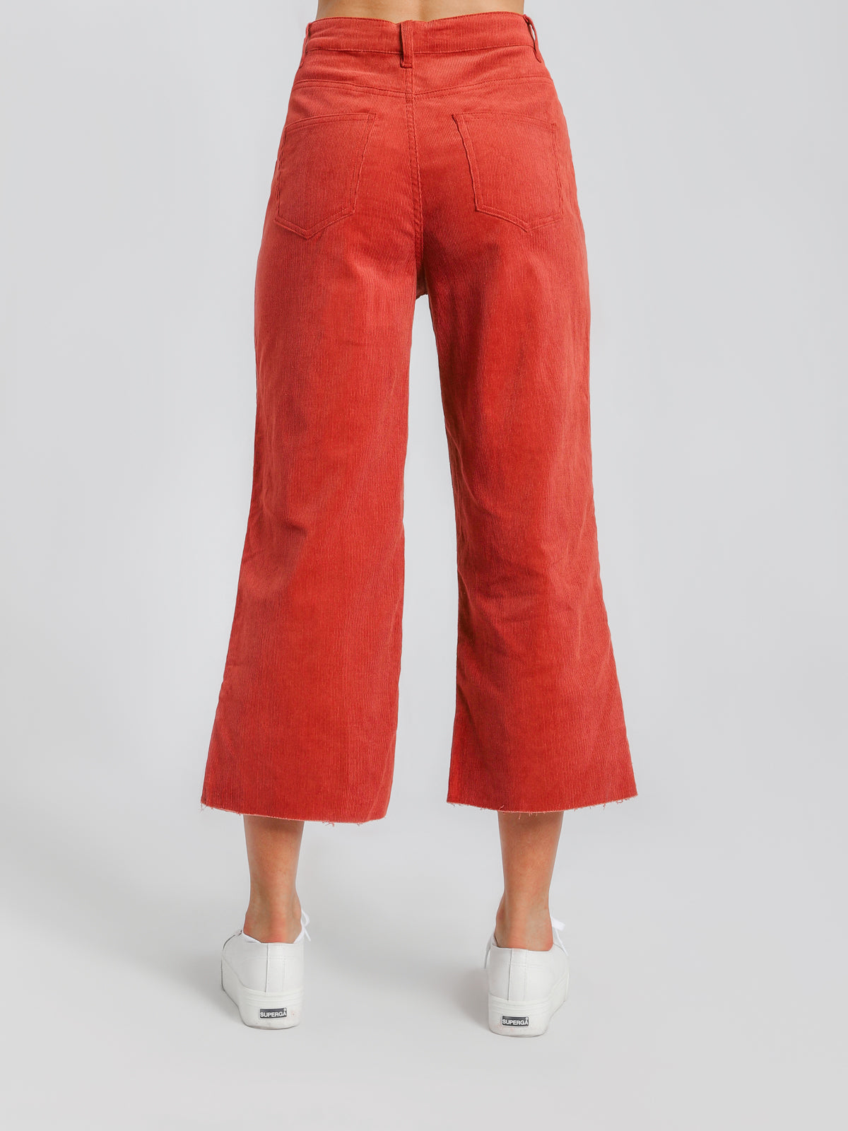 Paige Baby Cord Jeans in Sienna Red