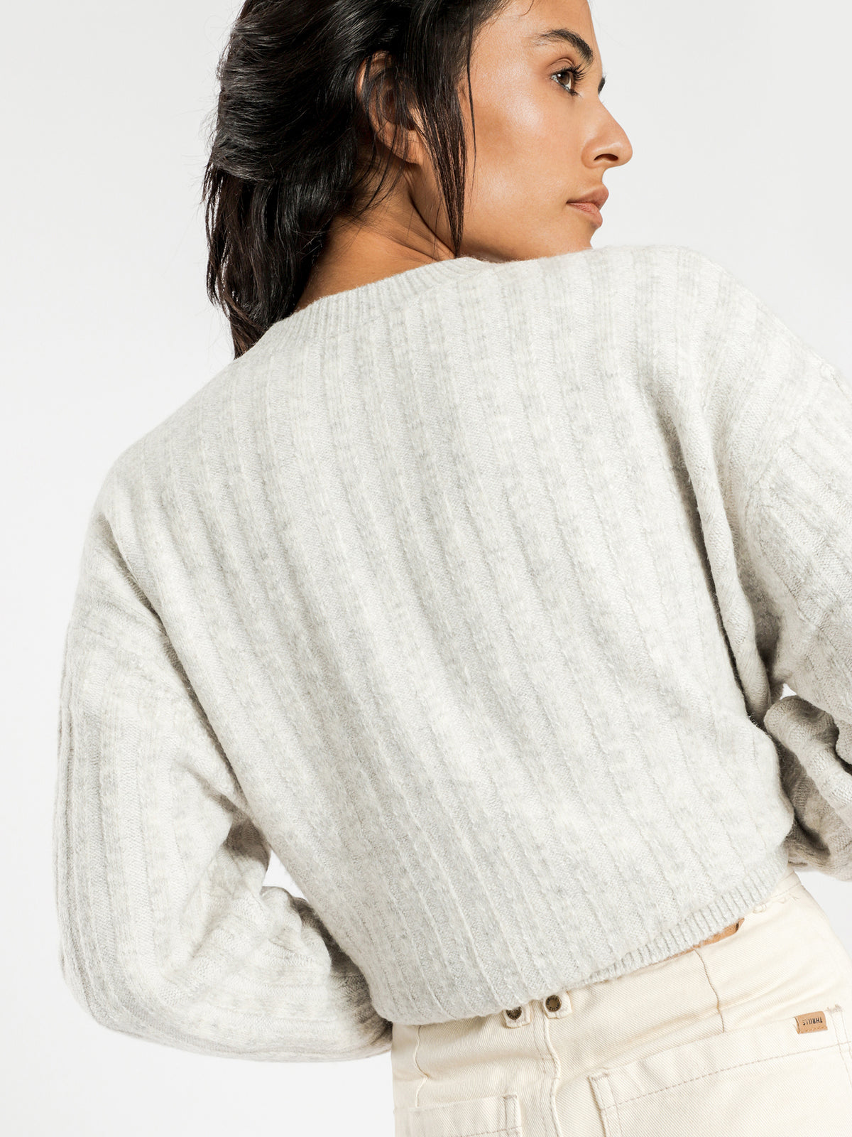 Madison Knit Jumper in Grey