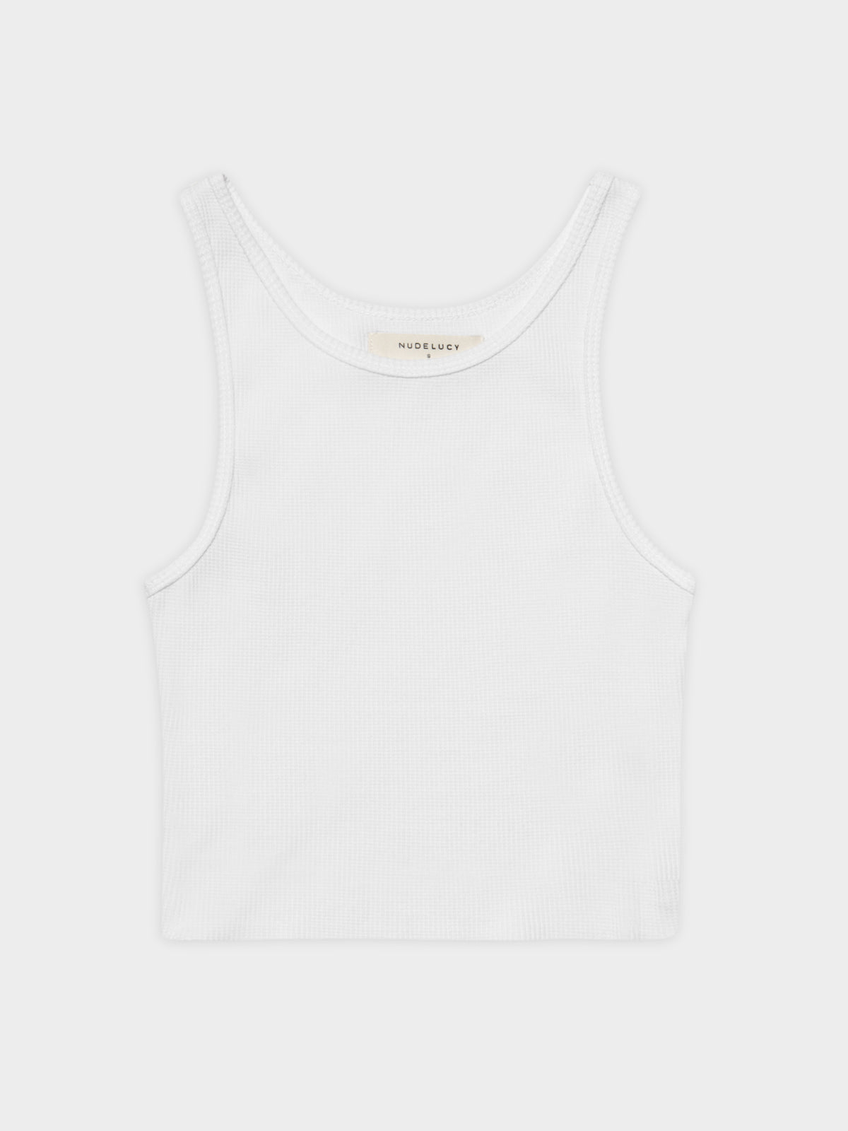 Annie Waffle Tank in White