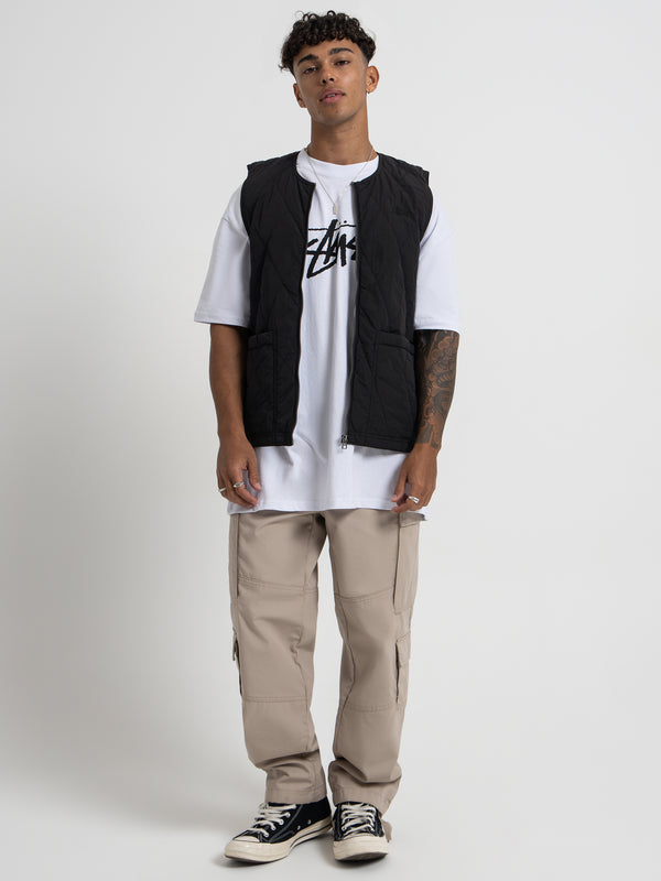 Stussy Unisex Diamond Quilted Vest Black | Glue Store