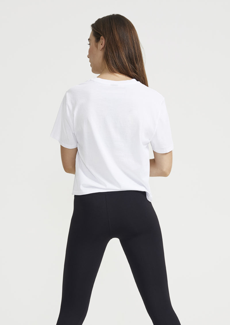 Ignition Cropped T-Shirt in White