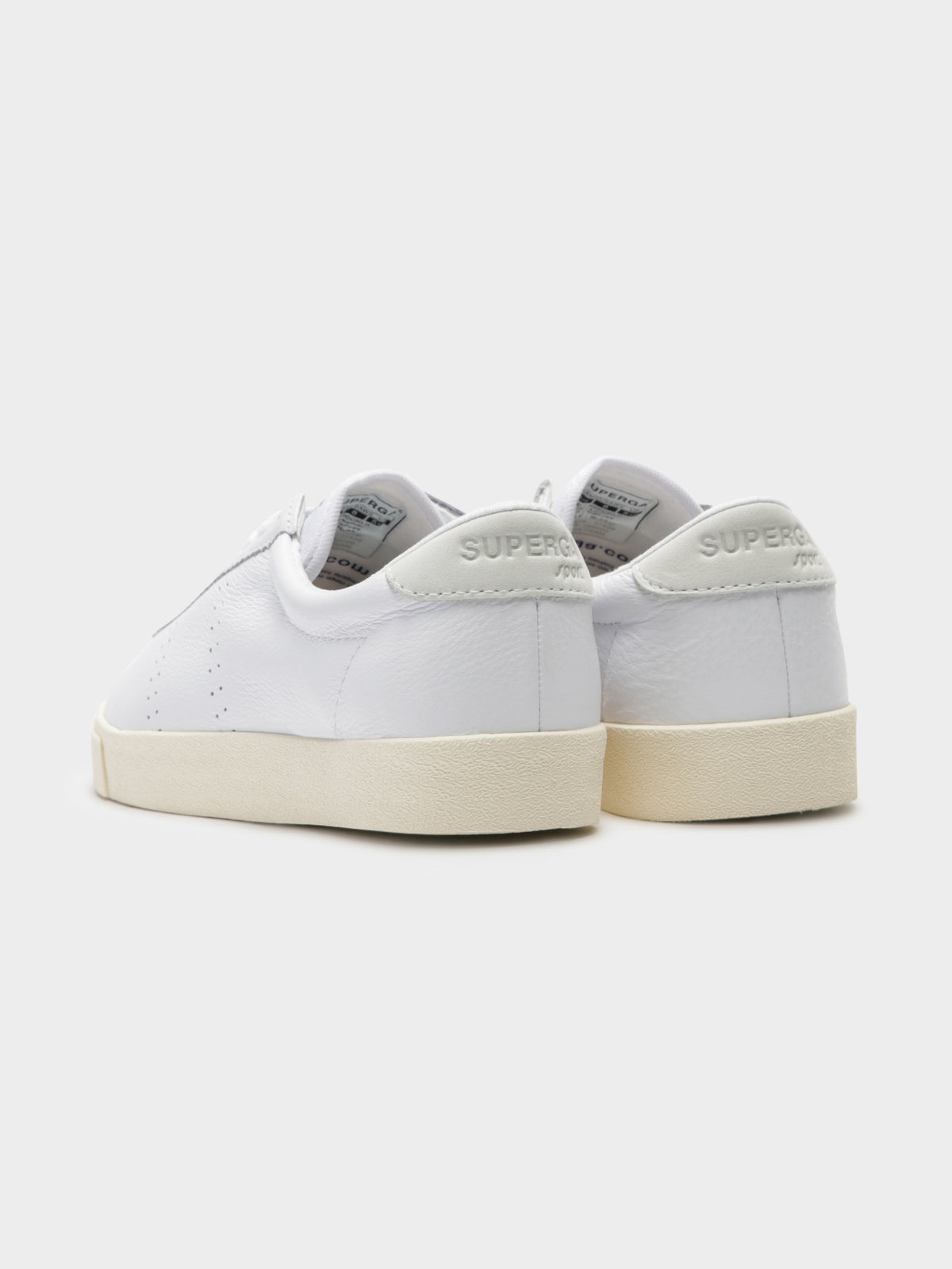 Unisex 2843 Comfort Leather Sneakers in White