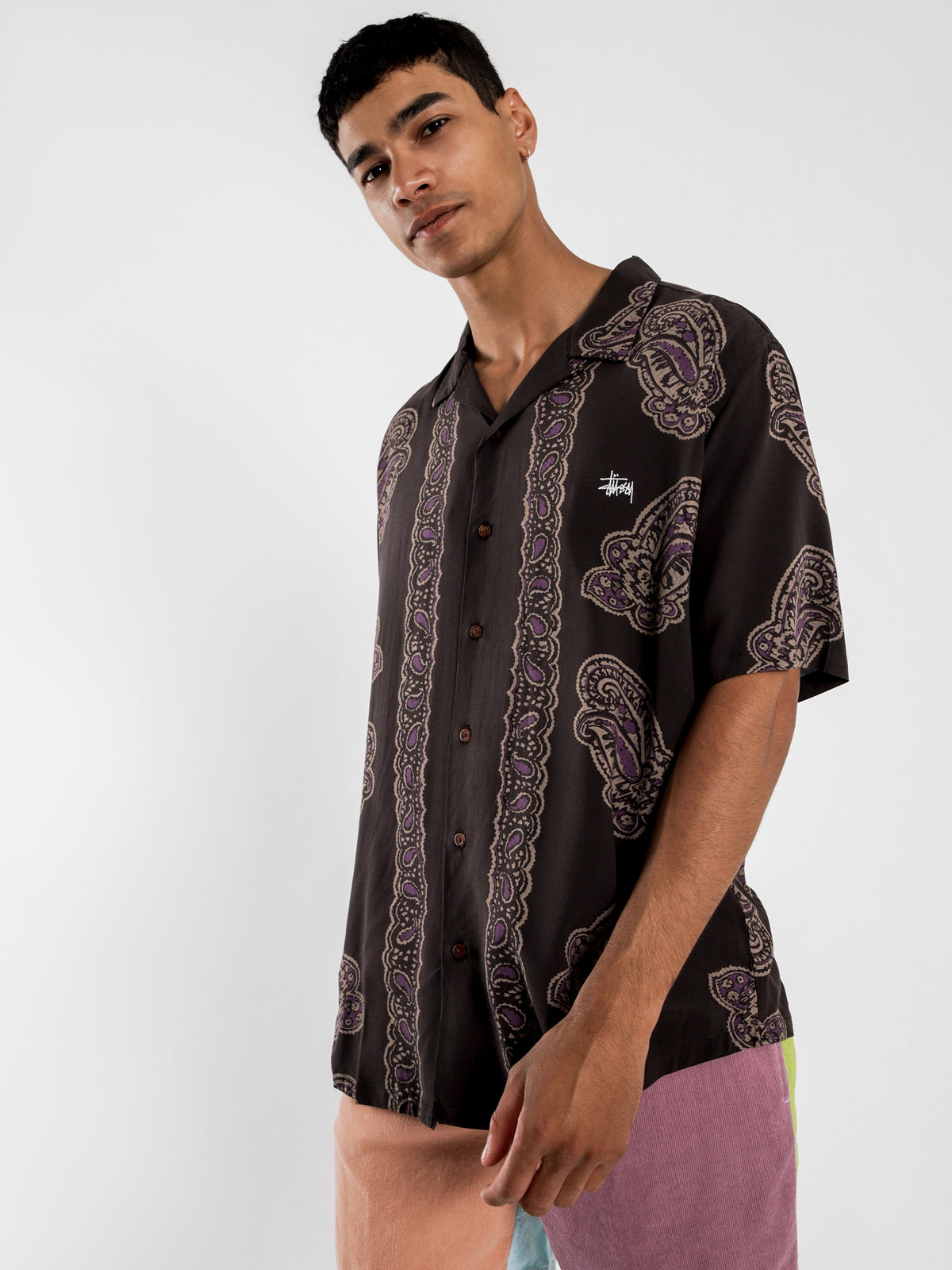 Rayon Short Sleeve Shirt in Persia Print