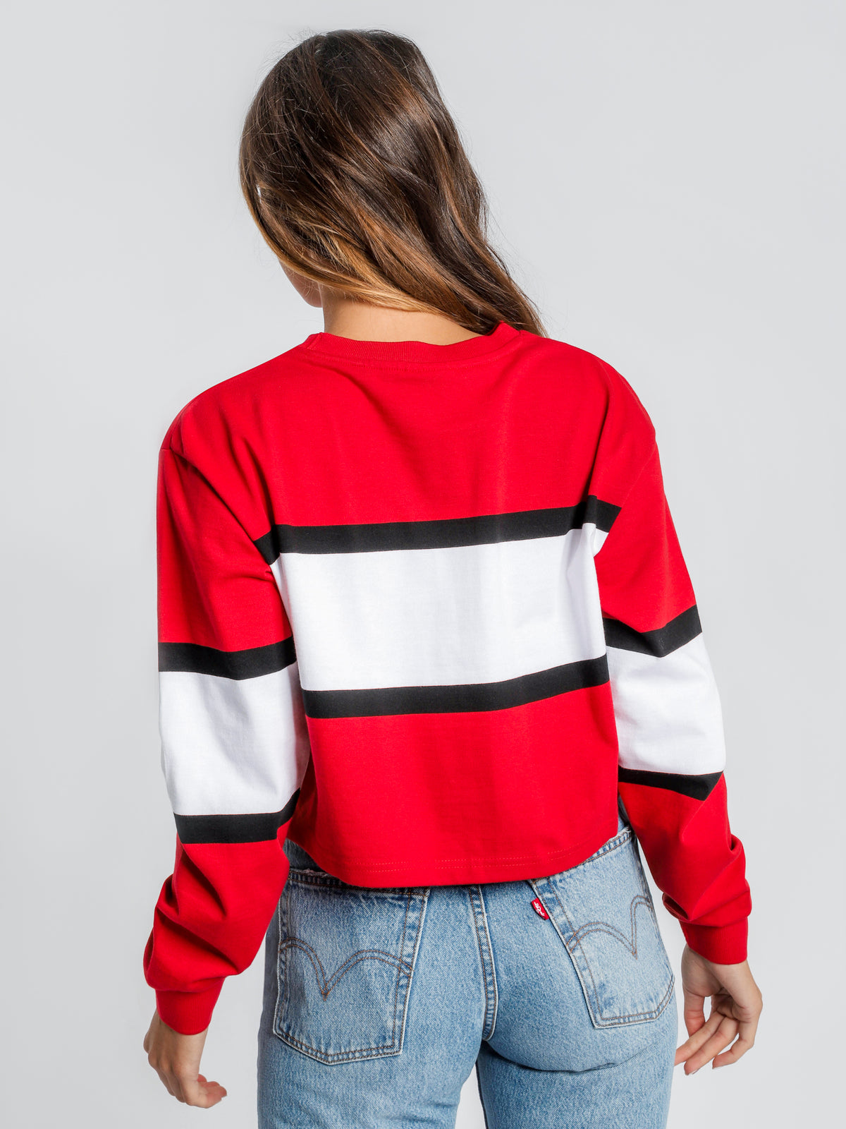 Hudson Long Sleeve T-Shirt in Red