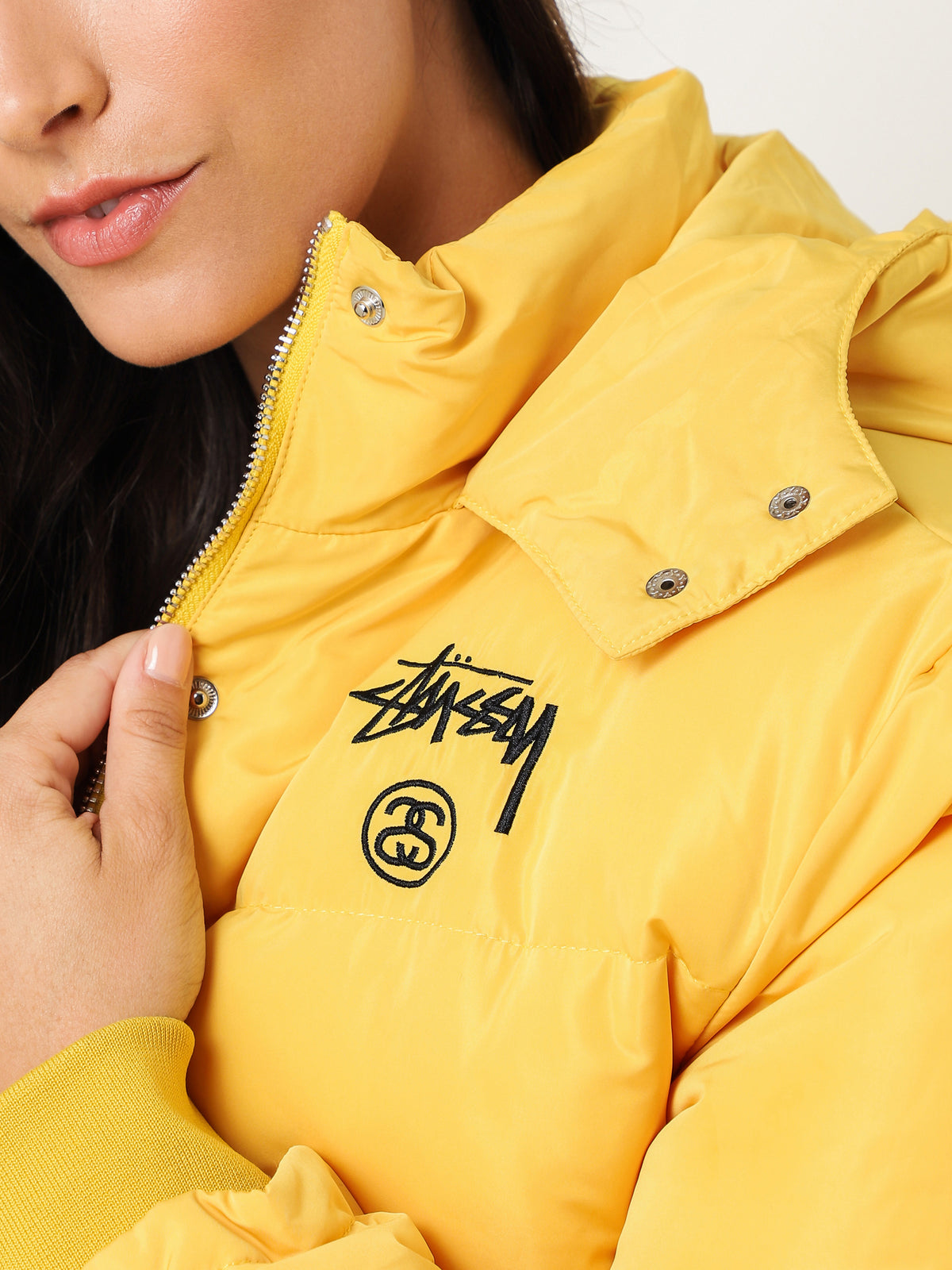 Tribe Puffer Jacket in Yellow