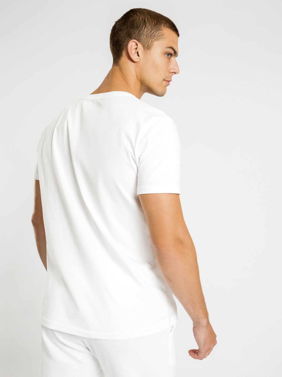 Signature Logo Organic Cotton T-Shirt in White
