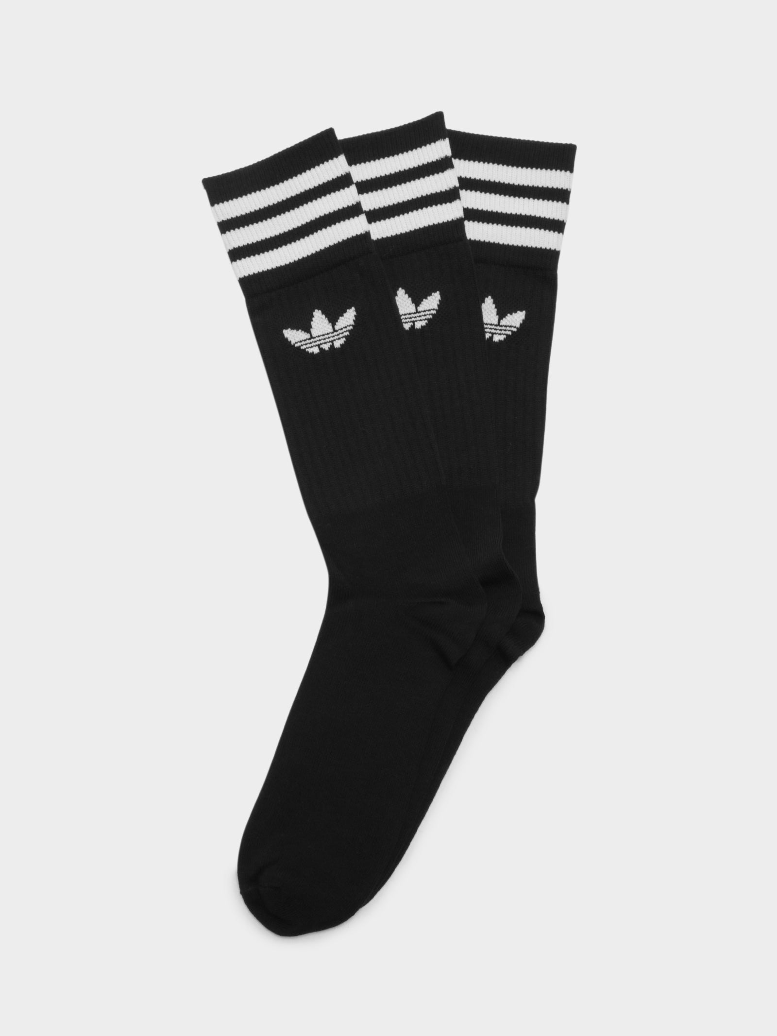 3 Pairs of Solid Crew Socks