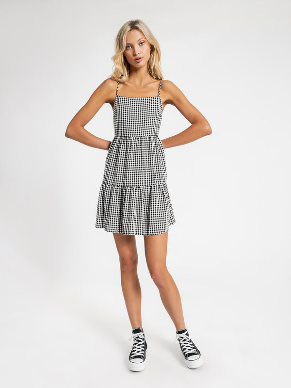 Hatley Layered Tiered Dress - Gingham Berries